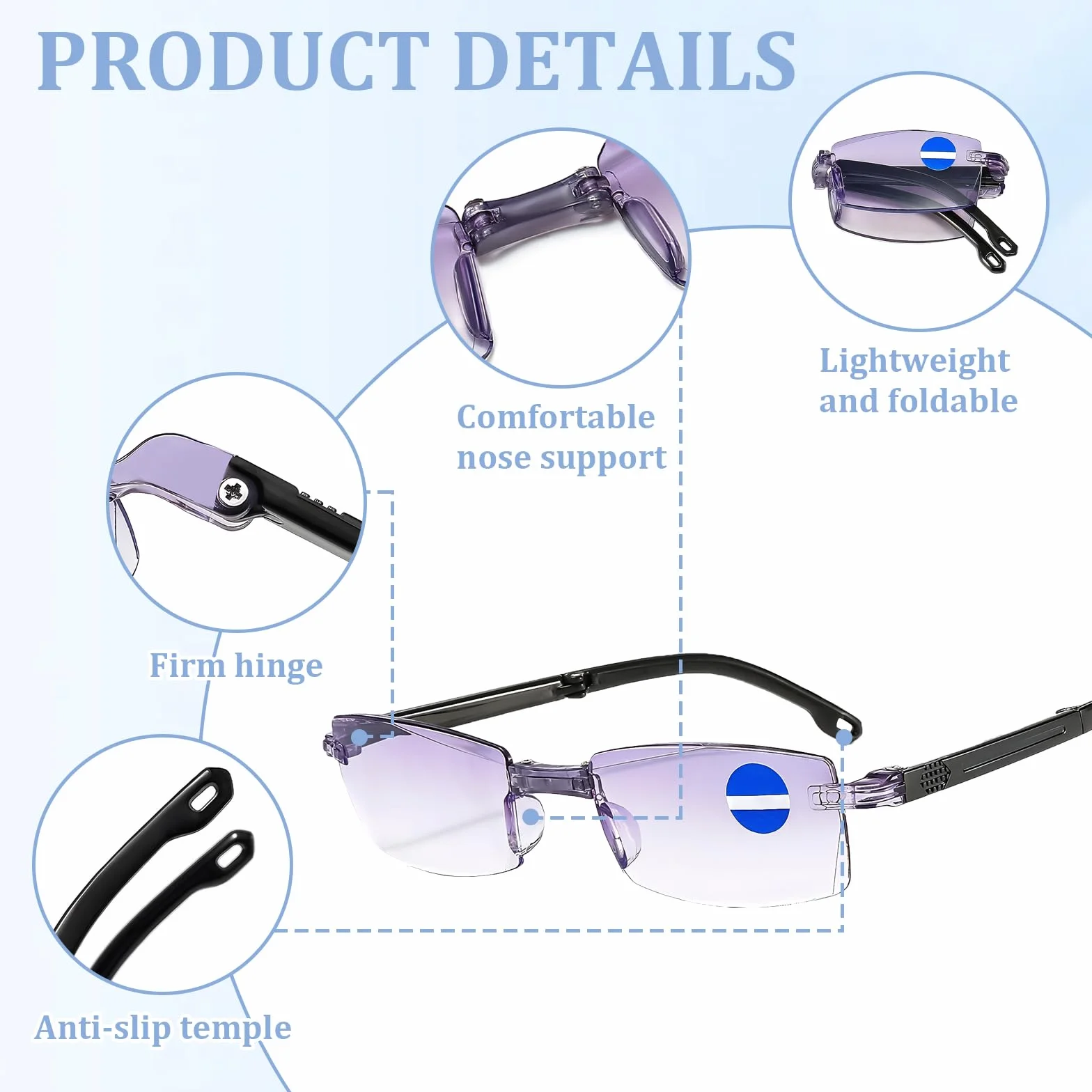Autofocus Occhiali Progressivi Uomo Bifocali Vicino e Lontano 4 Pz
