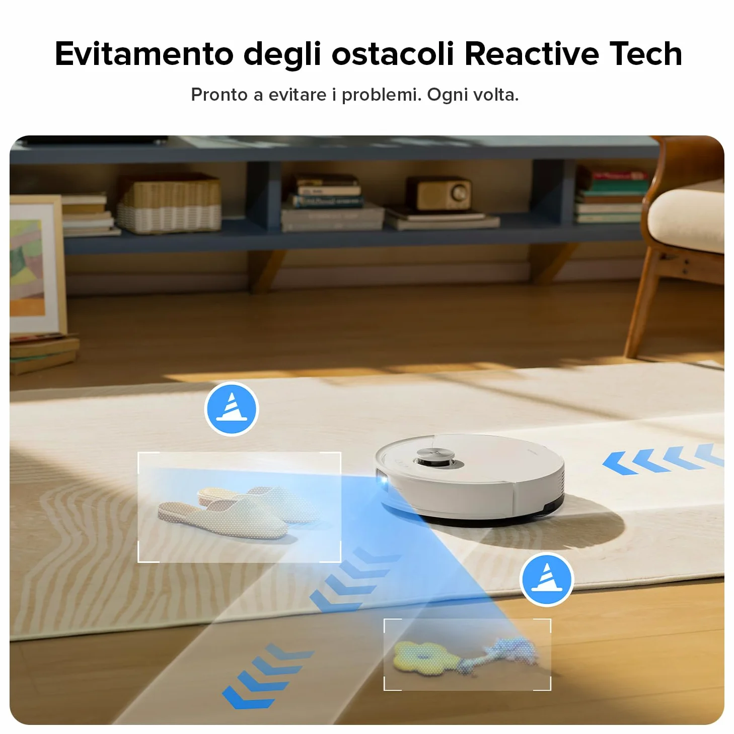 roborock Q10 S5 Robot Aspirapolvere, 10.000Pa, Panno Sollevabile, Pulizia VibraRise 2.0(3000 volte/min), Anti-groviglio, Evitamento degli Ostacoli, Strategie dei Tappeti, Controllo APP, Bianco