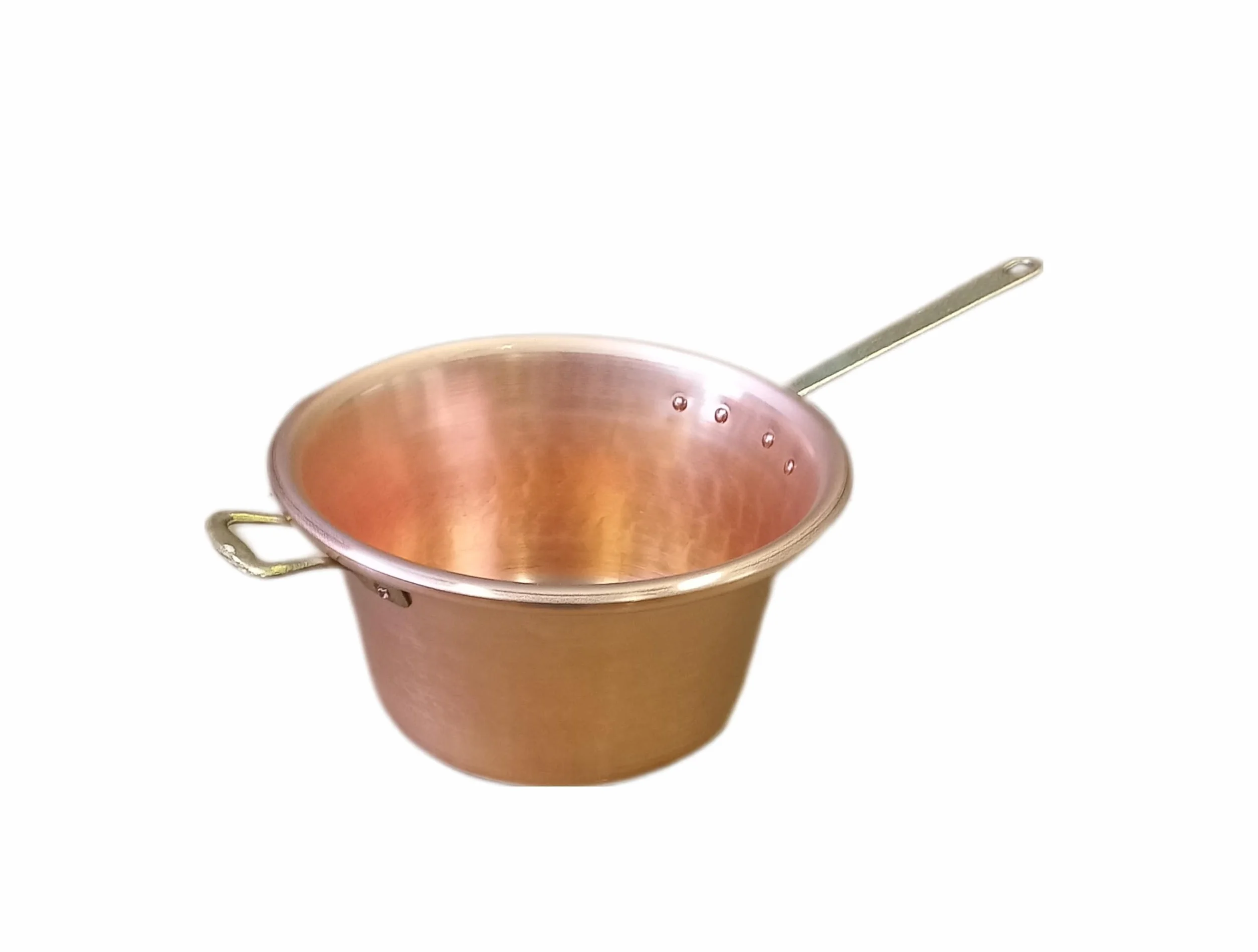 Paiolo in Rame per Polenta Manico in Ottone Diametro 26cm