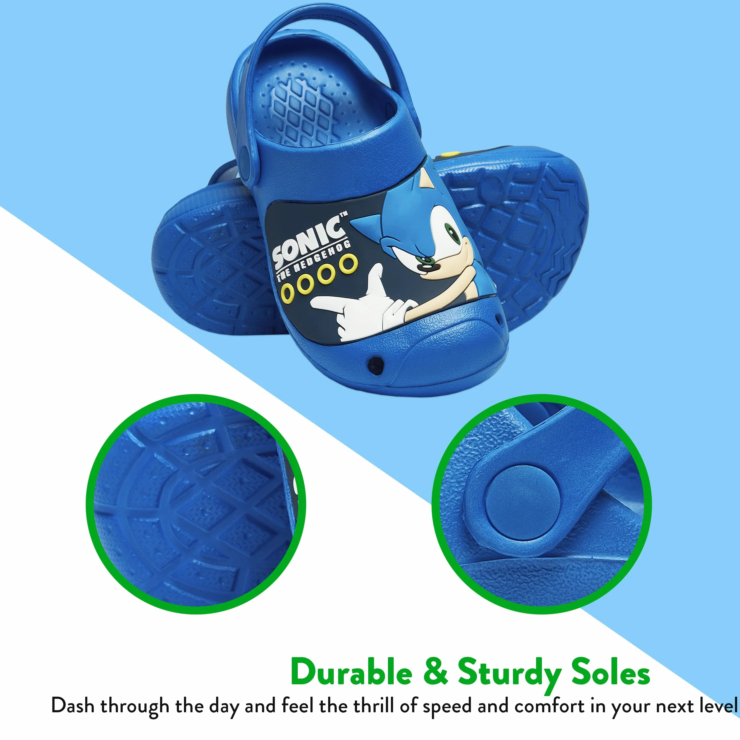 Sonic The Hedgehog Scarpe Ragazzo | Scarpe Sonic Bambino | Ciabatte Spiaggia Bambino