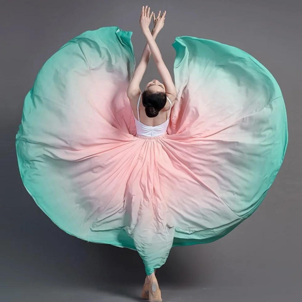 Gonna Danza Ventre Flamenco 720 Gradi Sfumate Spagna
