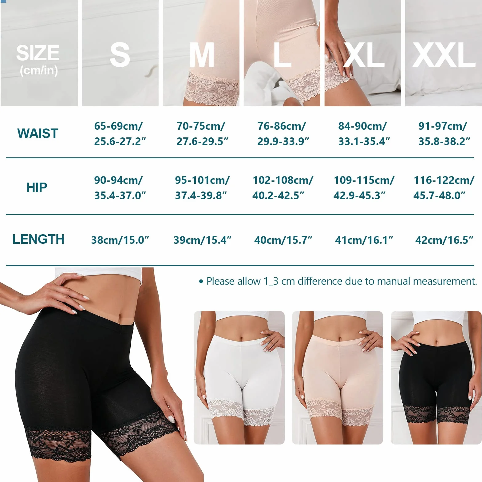 Tuopuda Pantaloncini Sottogonna Donne Estivi Fasce Antisfregamento Cosce Culotte Leggings Corti Sportivi Mutande Shorts Slipshort Elasticizzato Intimo Pantaloncini sotto Vestiti