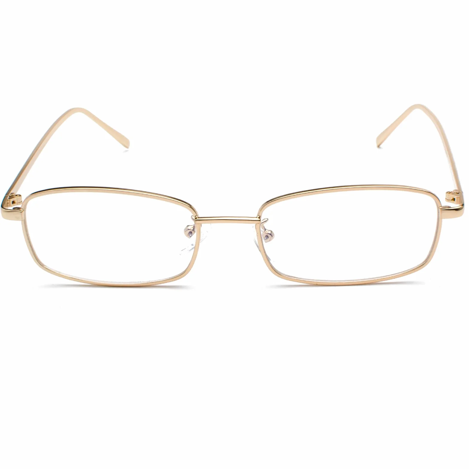 Occhiali rettangolari filtro luce blu montatura in metallo uomo donna senza forza retrò