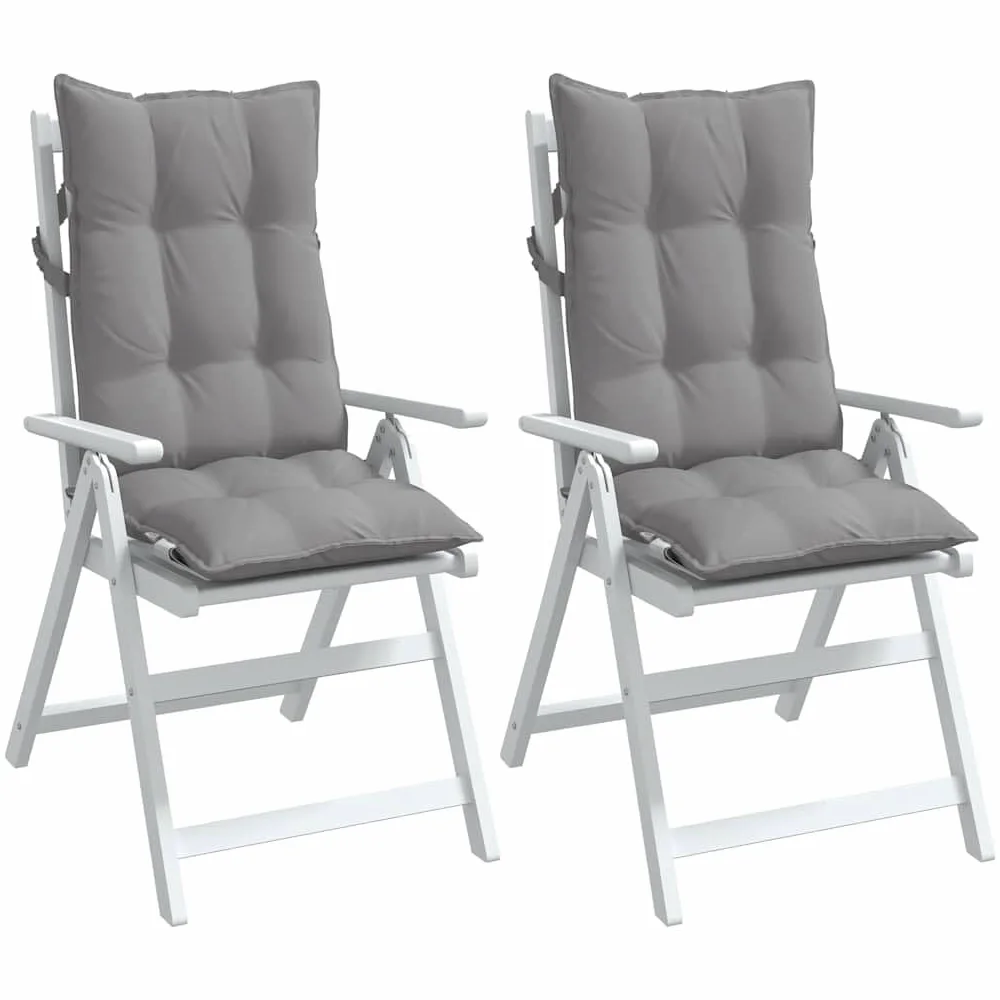 2 cuscini per sedia con schienale alto, in tessuto Oxford, 120 x 50 x 7 cm, impermeabili, antiscivolo, con lacci ed elastici, per sedia da giardino, sala da pranzo, ufficio, balcone, terrazza