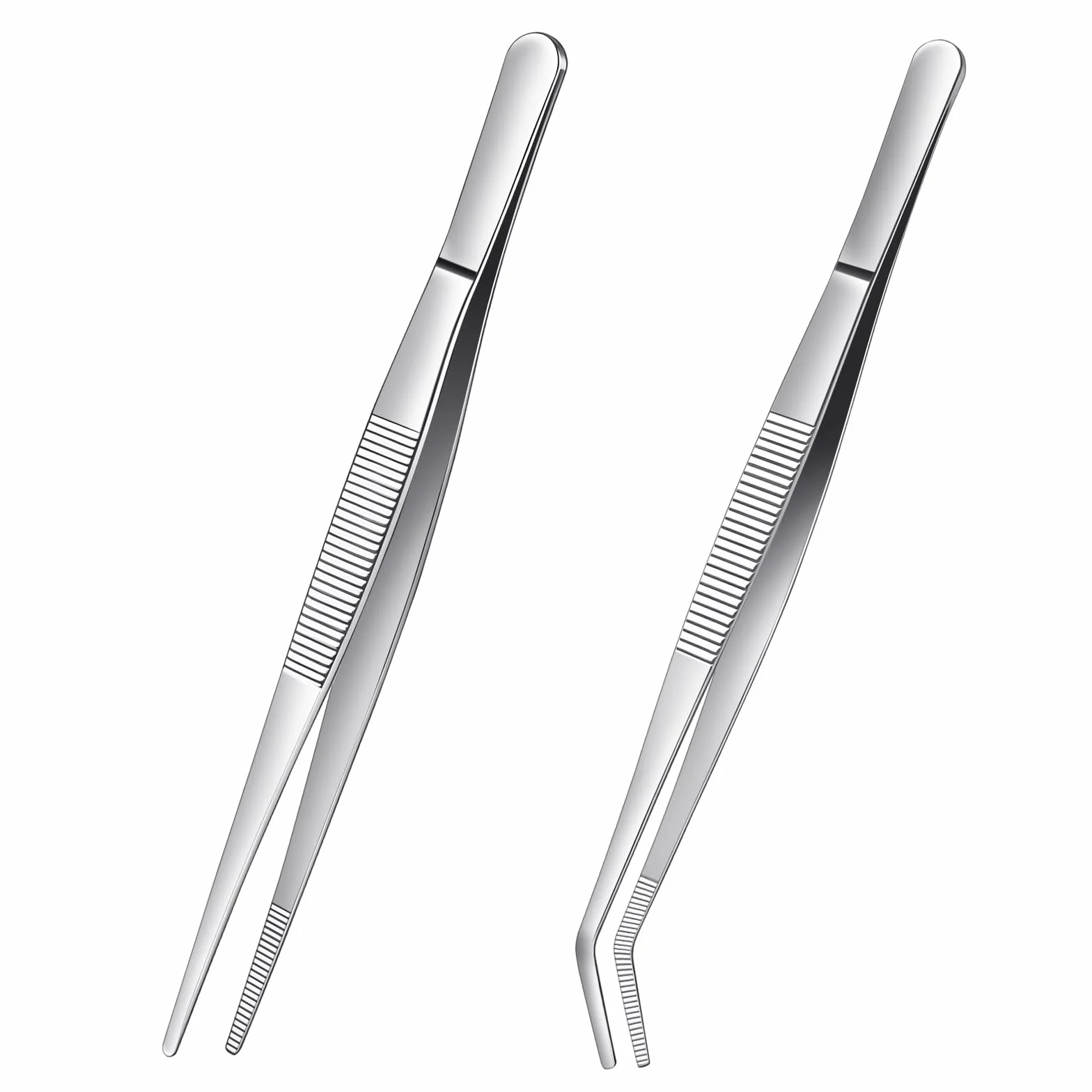 Pinze da Cucina in Acciaio Inox 30 cm, Pinza Chef Professionale per Servire Cibo, Grill, Pasta, Insalata, Barbecue