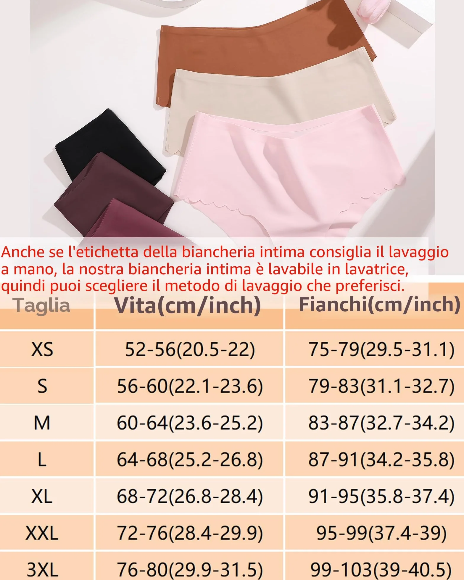 Mutande Donna Senza Cuciture Vita Alta Slip Microfibra Intimo Sexy Multipla Culotte Invisibili Pacco da 6