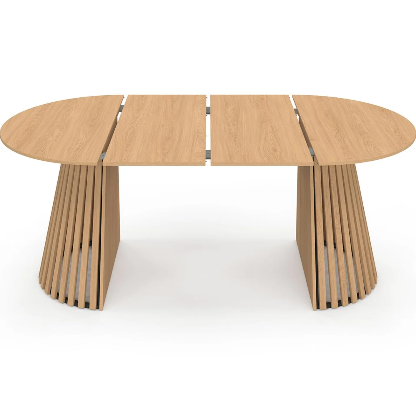 IDMarket - CARMEN tavolo da pranzo rotondo allungabile 4-10 persone gamba in legno 110-200 cm