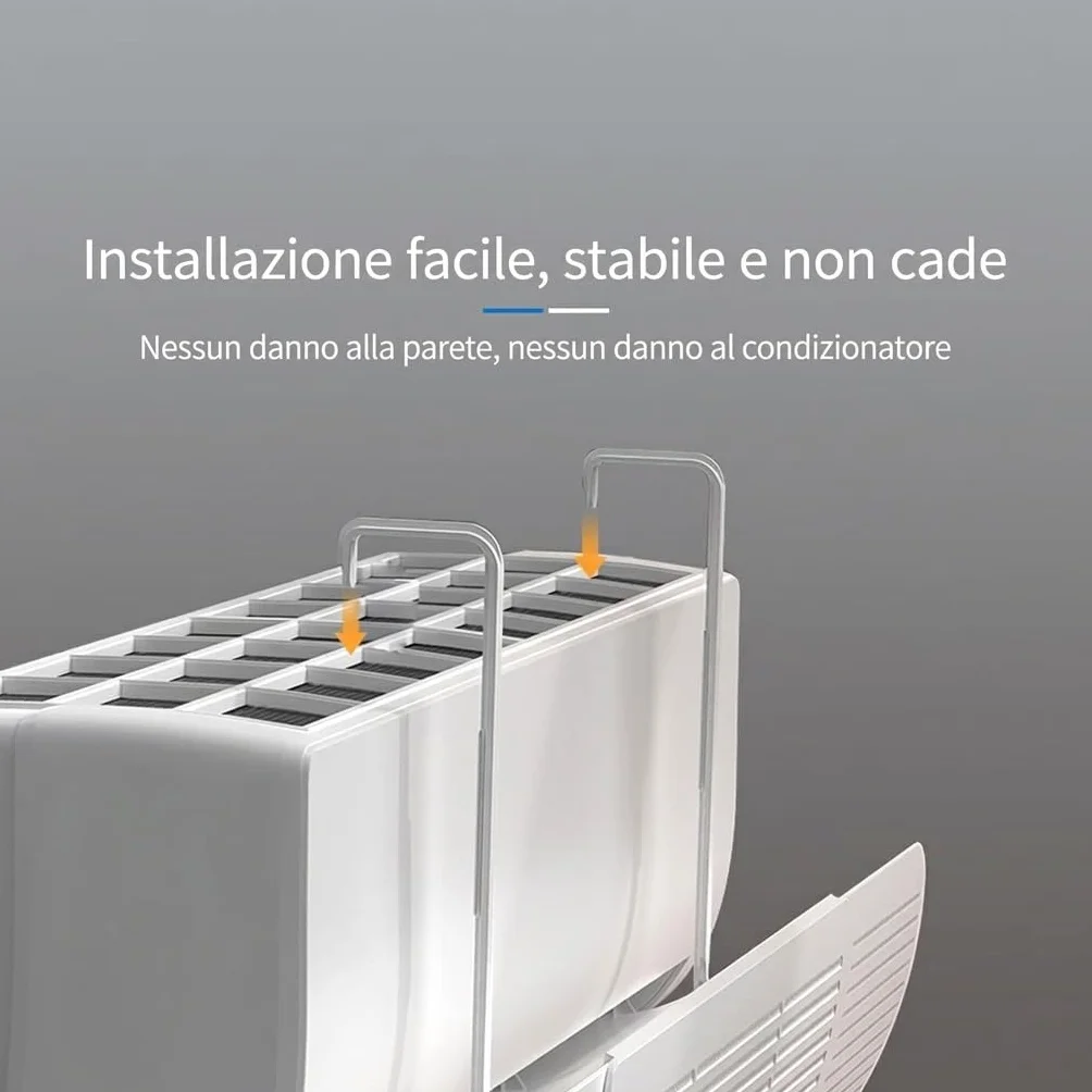 Deflettore per Condizionatore Universale Regolabile (56-90 cm), Paravento per Aria Condizionata Anti-Condensa con Regolazione a 180°, Installazione Facile Senza Fori per Inverno ed Estate Casa Ufficio
