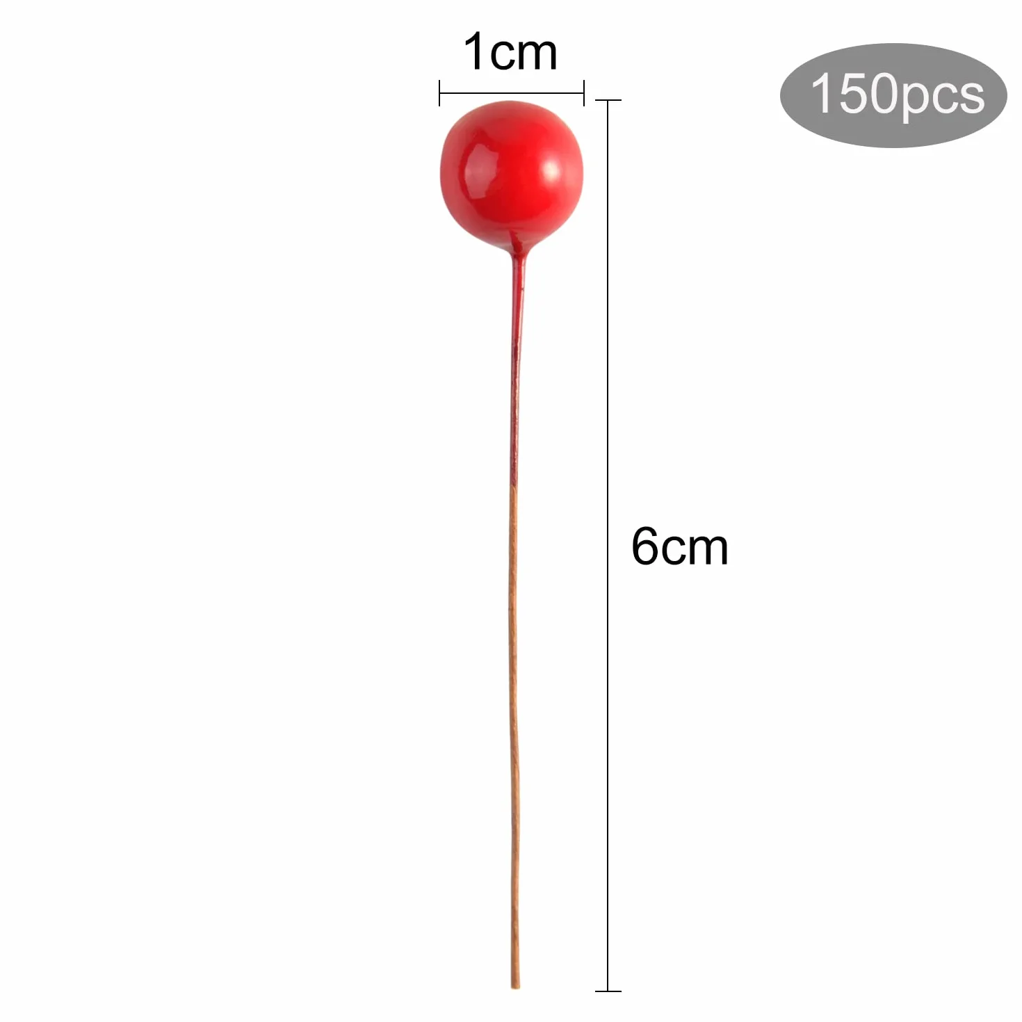 150 PCS Mini 10 mm Artificiale Bacche di Agrifoglio Decorazioni Albero di Natale Fai da Te