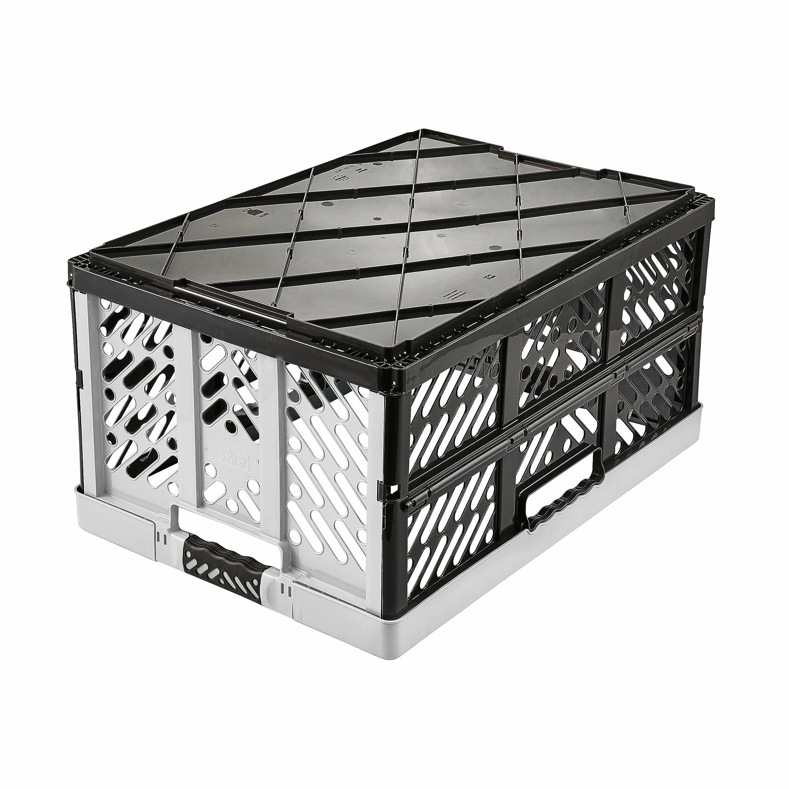 Keepper Robusti Box Contenitori Pieghevoli 54x37x28 cm 45 L Grigio Chiaro