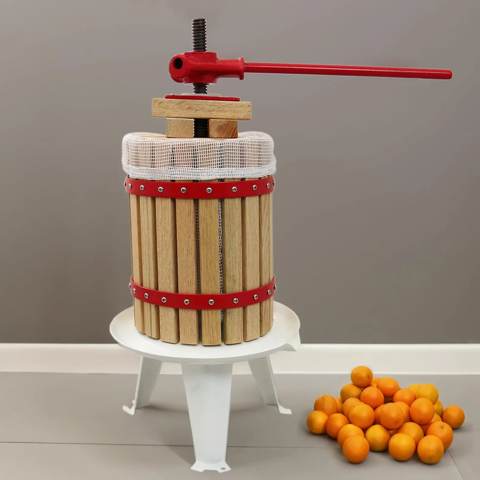 Kukoo - Torchio per Frutta Vino Sidro Succhi Pressa per Succo di Frutta da Fare in Casa Spremiagrumi Torchietto Tradizionale con 3 Filtri - 18 Litri