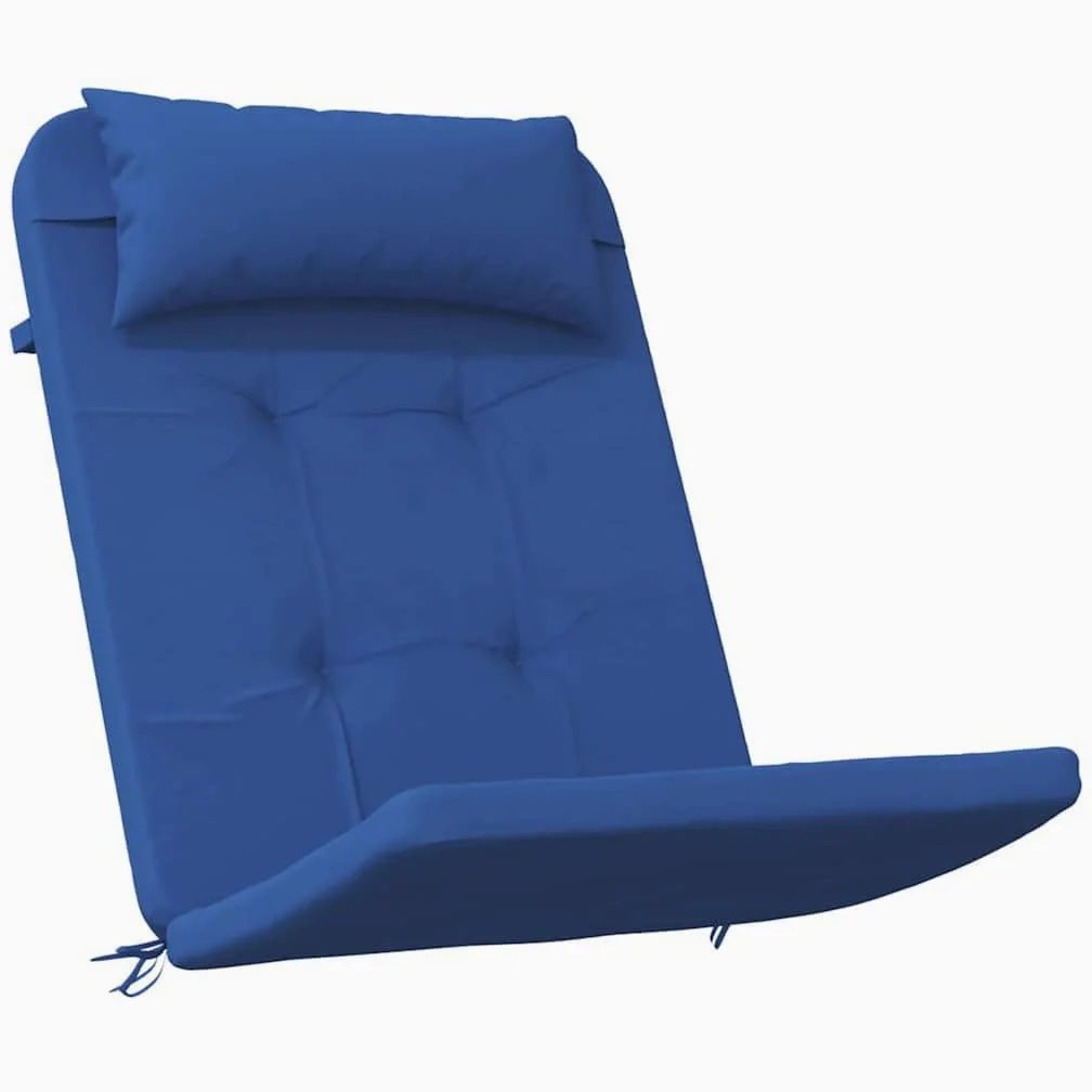 2 cuscini per sedia, in tinta unita, blu, 58 x 77 x 4,5 cm, in tessuto Oxford con elastico antiscivolo, lavabili, ergonomici, imbottiti, per sedie da giardino, sala da pranzo, ufficio