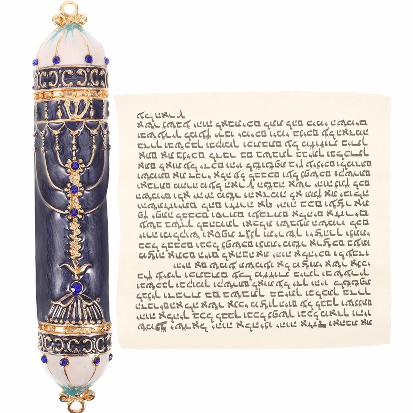 Ottone Mezuzah Kosher Copertina Stipite Porta Placca Mezuzah Ebraica Israele Metallo Vintage