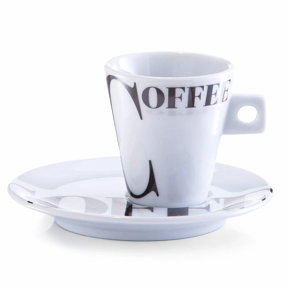 Zeller 26540 Set Tazzine da caffè Coffee Style, Porcellana, Multicolore, 0.1x6x6.3 cm, 8 unità