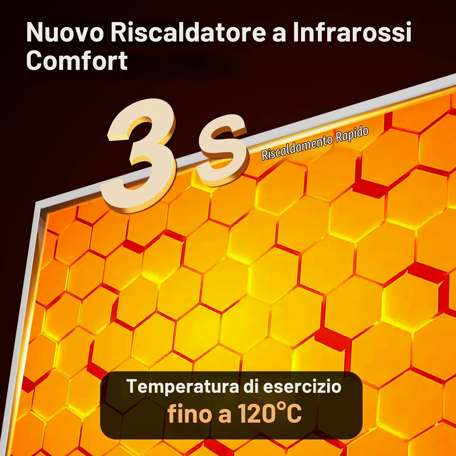 Pannello Radiante Infrarossi 800W, Stufetta Elettrica da Bagno | Riscaldamento al Grafene, Installazione a Parete, Termostato, Risparmio Energetico, Silenzioso, TÜV, Aurora Boreale