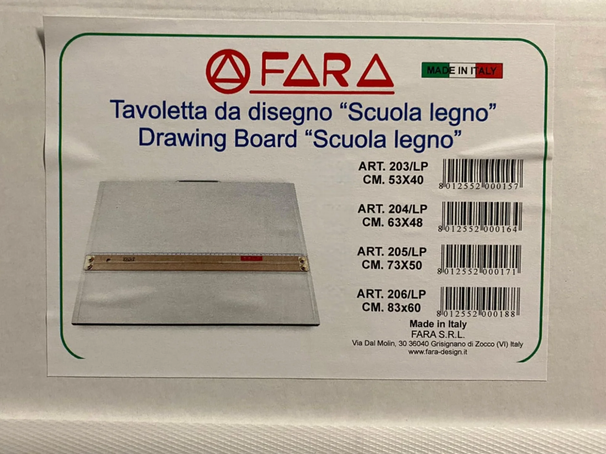 TAVOLETTA TECNICA 50X73 MOD. ITALIA FARA