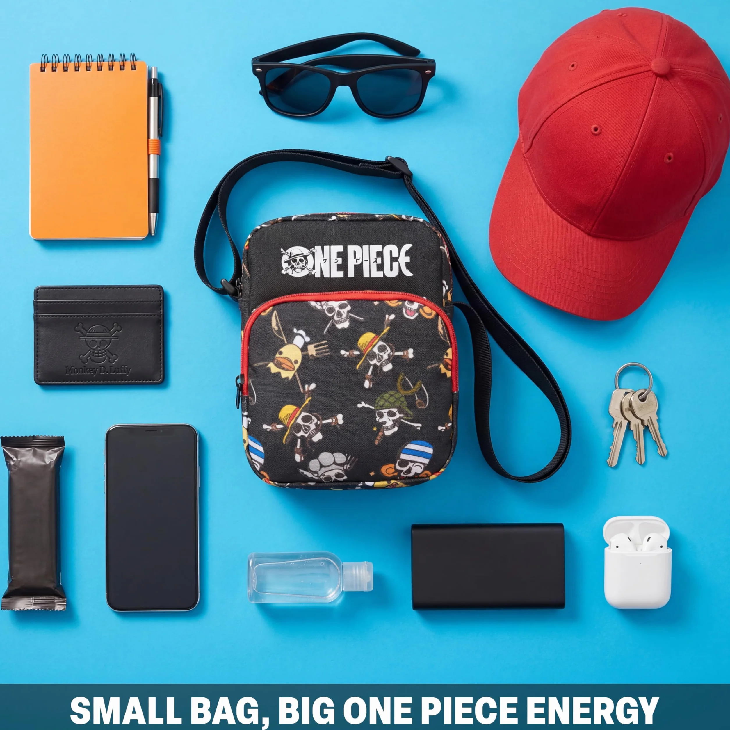 Get Trend Lego x Ninjago | One Piece | Minecraft Borsa a Tracolla Bambino, Crossbody Bag Compatta con Cerniera, Borsa Bambini per Telefono