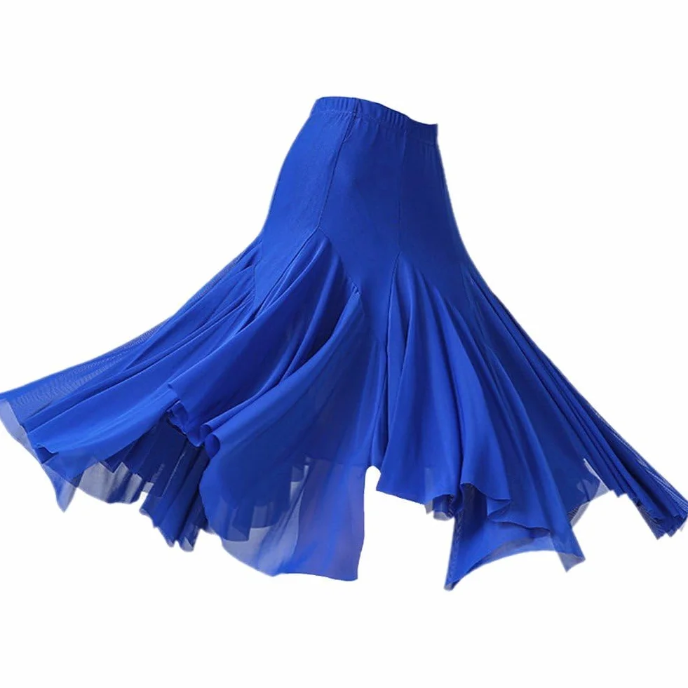 Gonna Flamenco Lunga Ballo Latino Morbida Elegante Danza Ventre Valzer