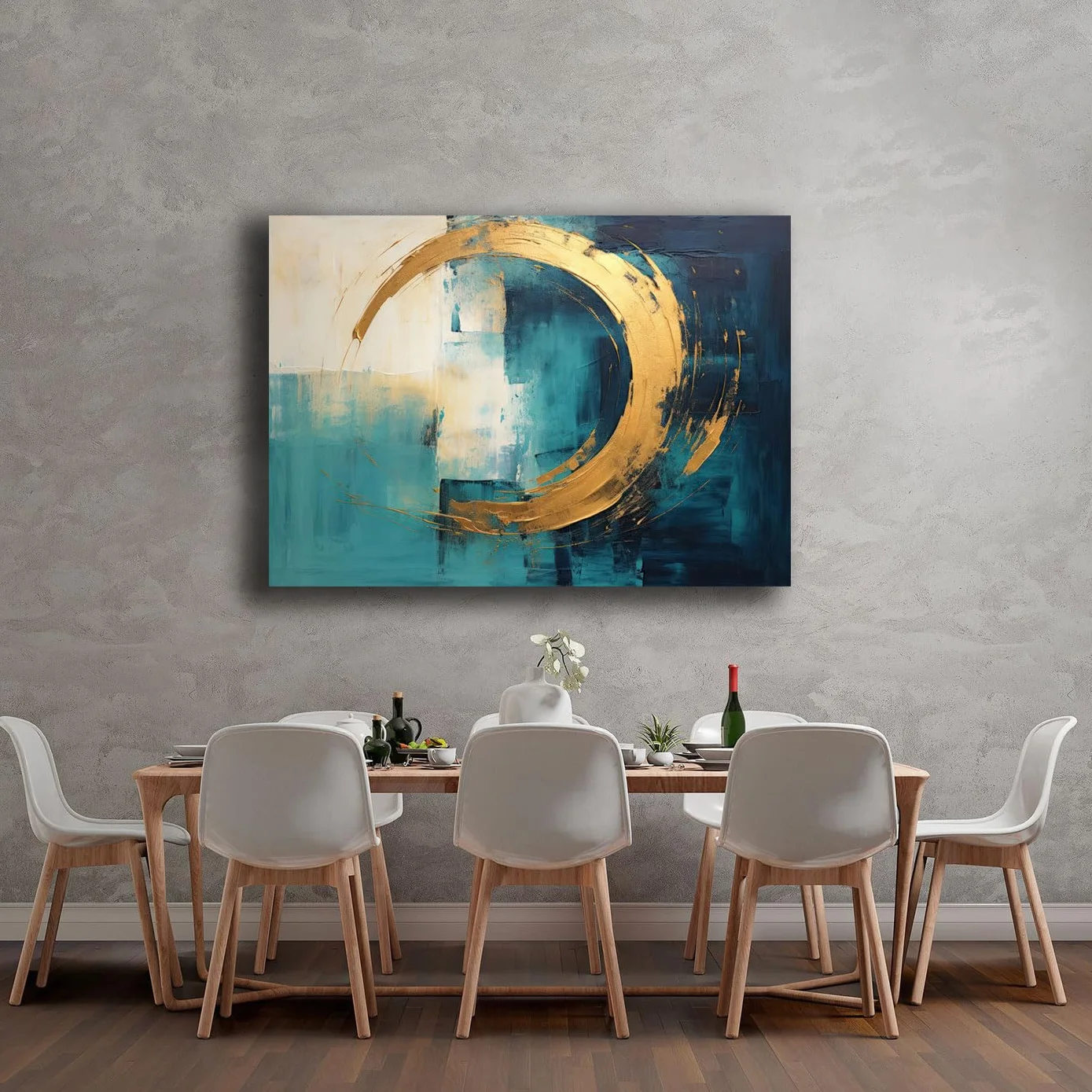 Printerland Quadro Moderno Soggiorno Astratto Industrial Oro Quadri moderni da Parete XXL grande Stampa su tela Canvas Decorazione Murale muro Arredo Camera da letto Cucina (7, 70x100 cm)