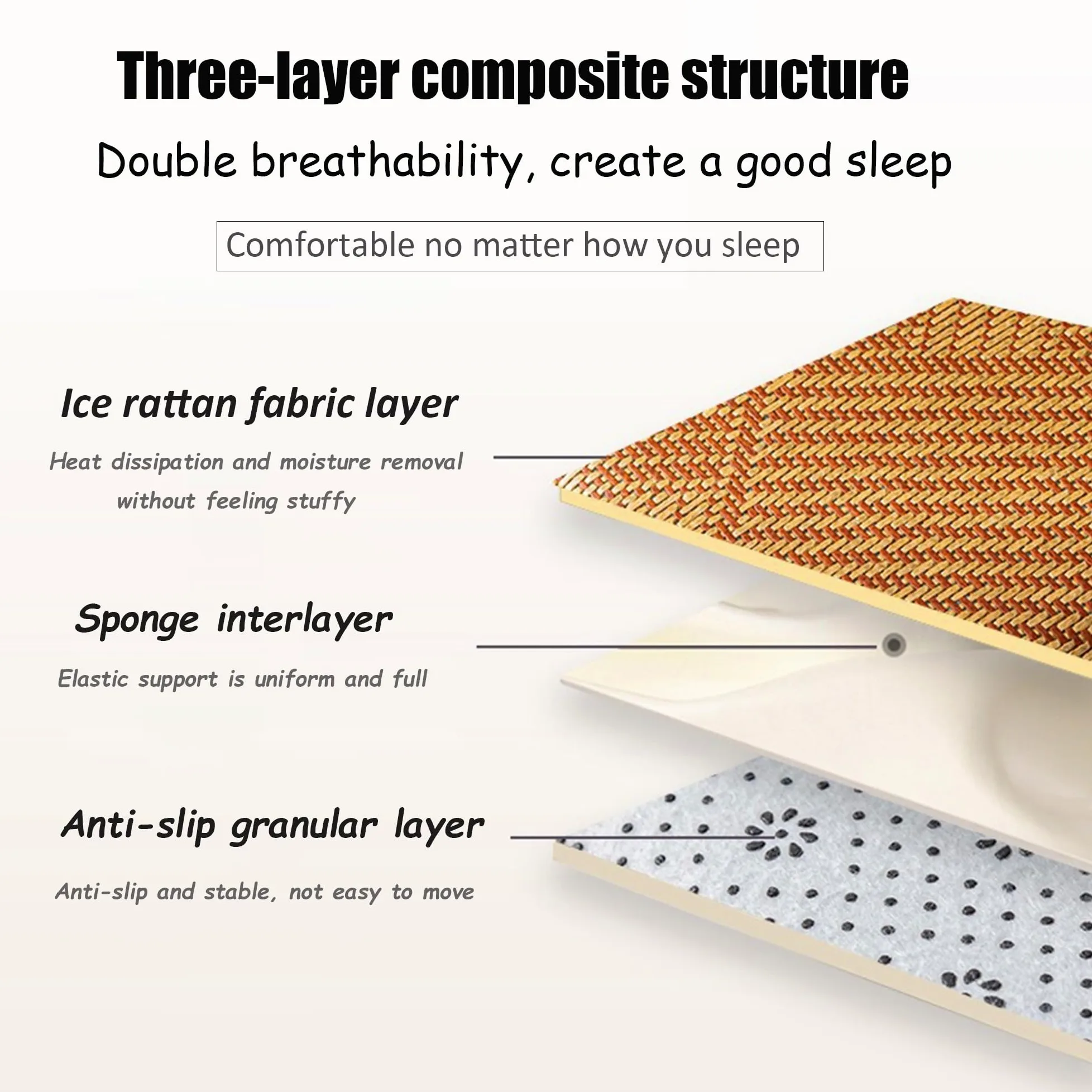 Materasso Tatami tradizionale giapponese, materasso da pavimento, materassi Futon Tatami in rattan naturale, tappetini da meditazione for pavimento, futon estivo traspirante for dormire, sedersi, yoga