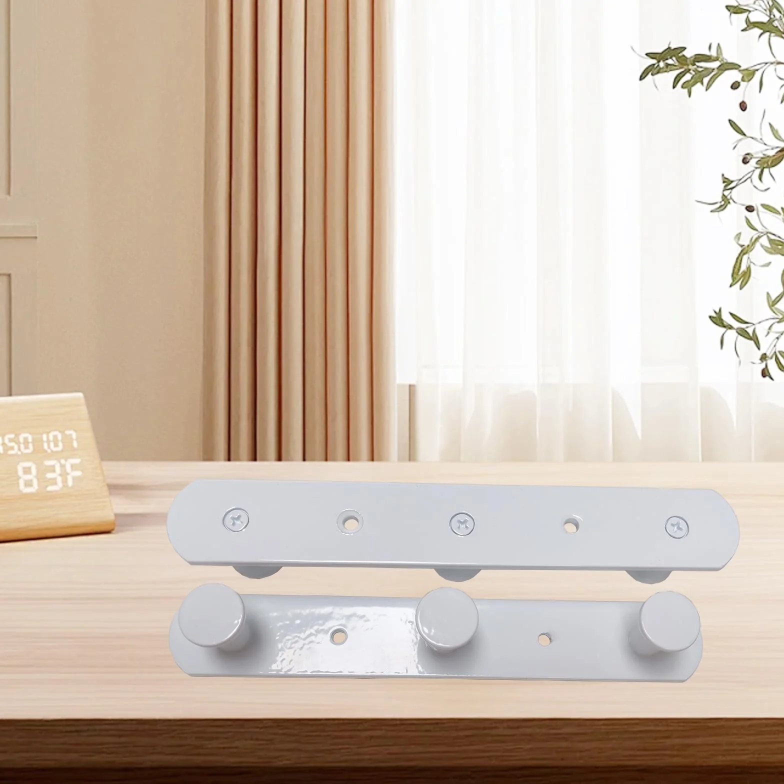 Appendiabiti Parete Bianco 3 Ganci Moderno Ingresso Bagno Camera Letto