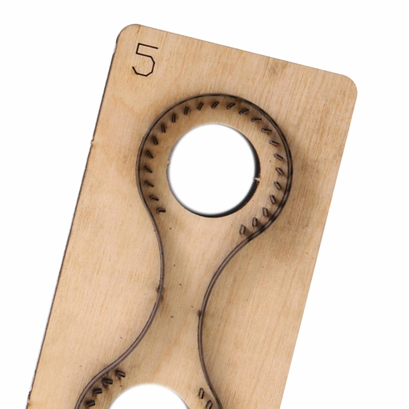 Set di Strumenti per Portachiavi in Legno da 1 Pezzo Fustelle in Metallo per Artigianato in Pelle
