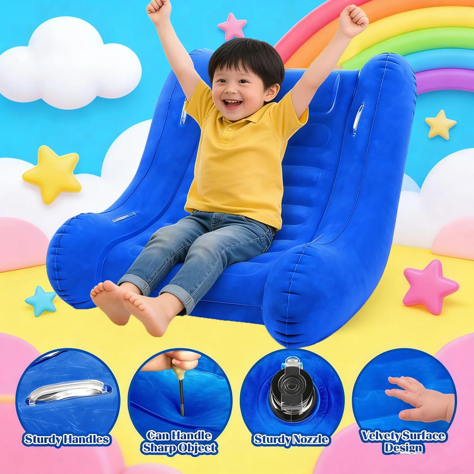 Sedia a dondolo sensoriale per bambini (blu)