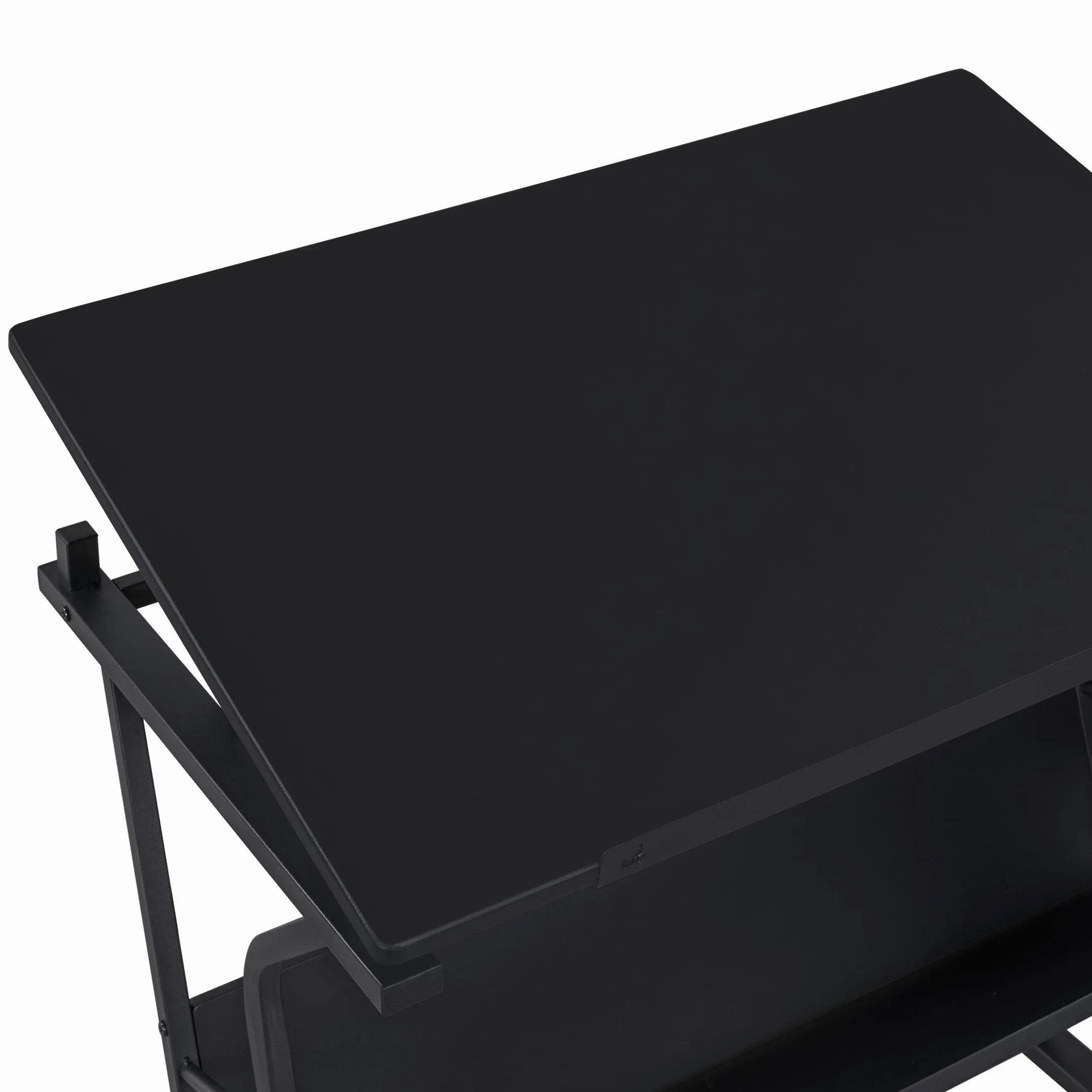 Yaheetech Set Tavolo da Disegno Inclinabile con Sgabello con 3 Cassetti Vassoio Toggle Scrivania per Disegnatore Architetto Pittore Ingegnere Nero
