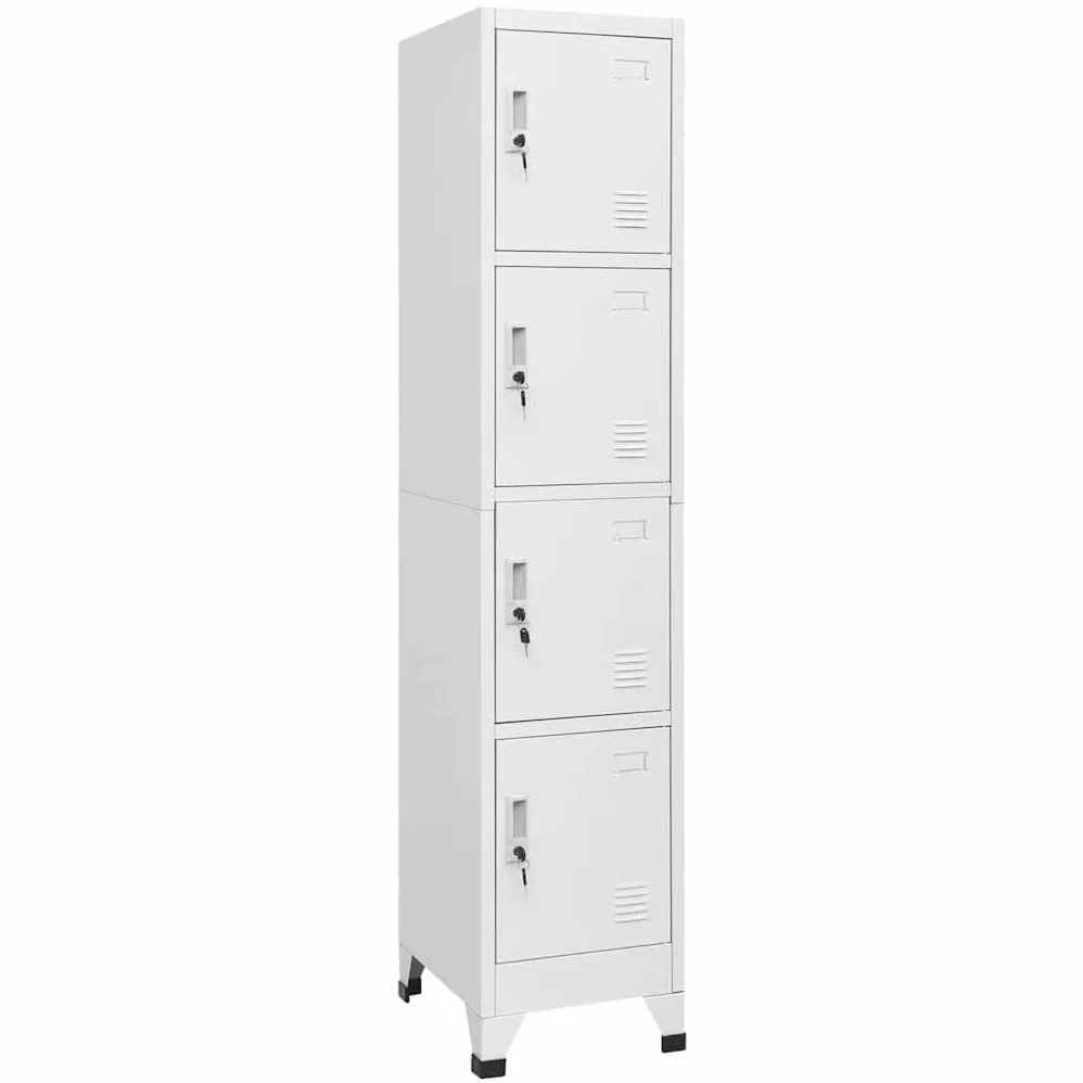 vidaXL Armadietto a 4 Comparti con Serrature 38x45x180 cm Mobiletto Armadio