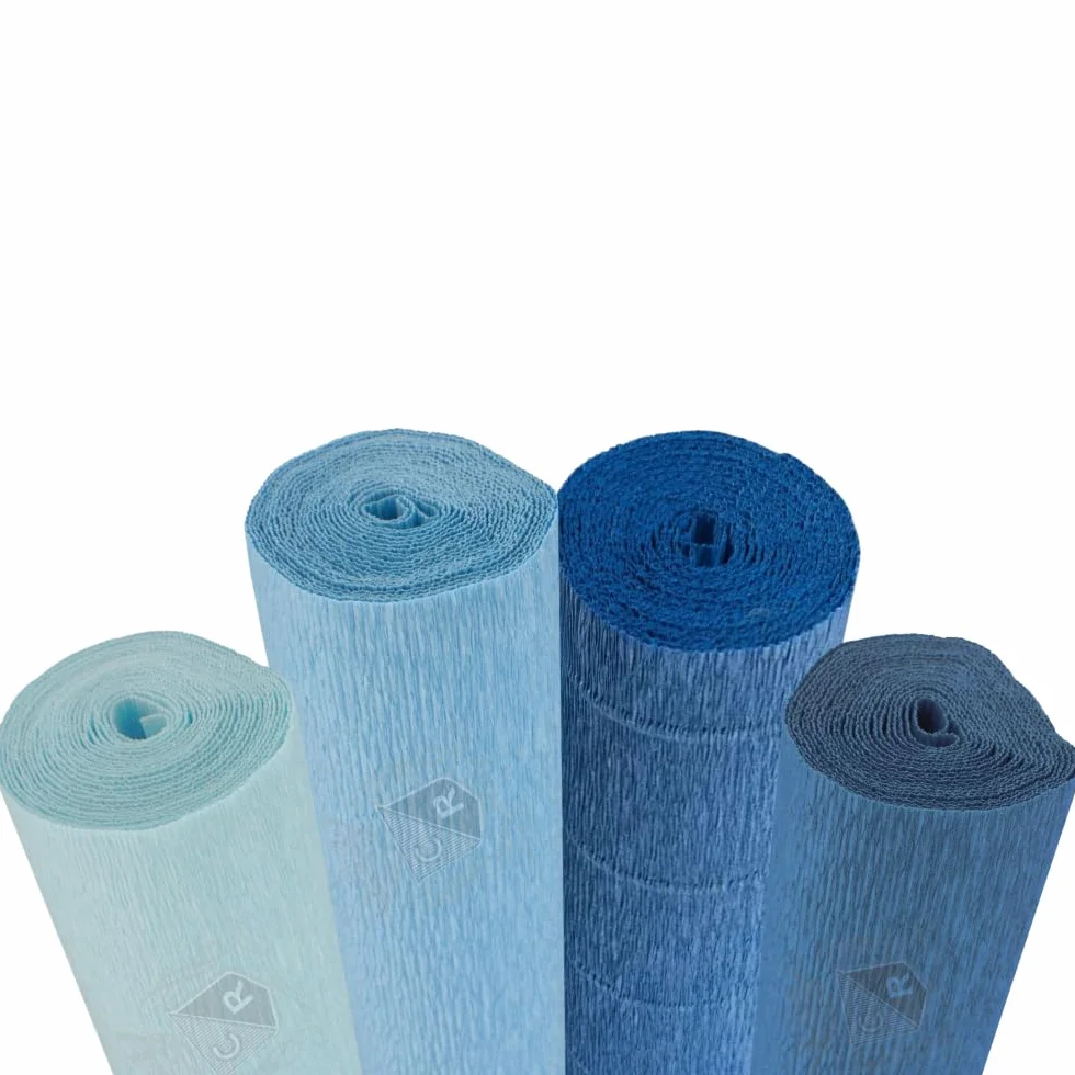 Carta crespata professionale Turchese 180gr 50 x 250cm