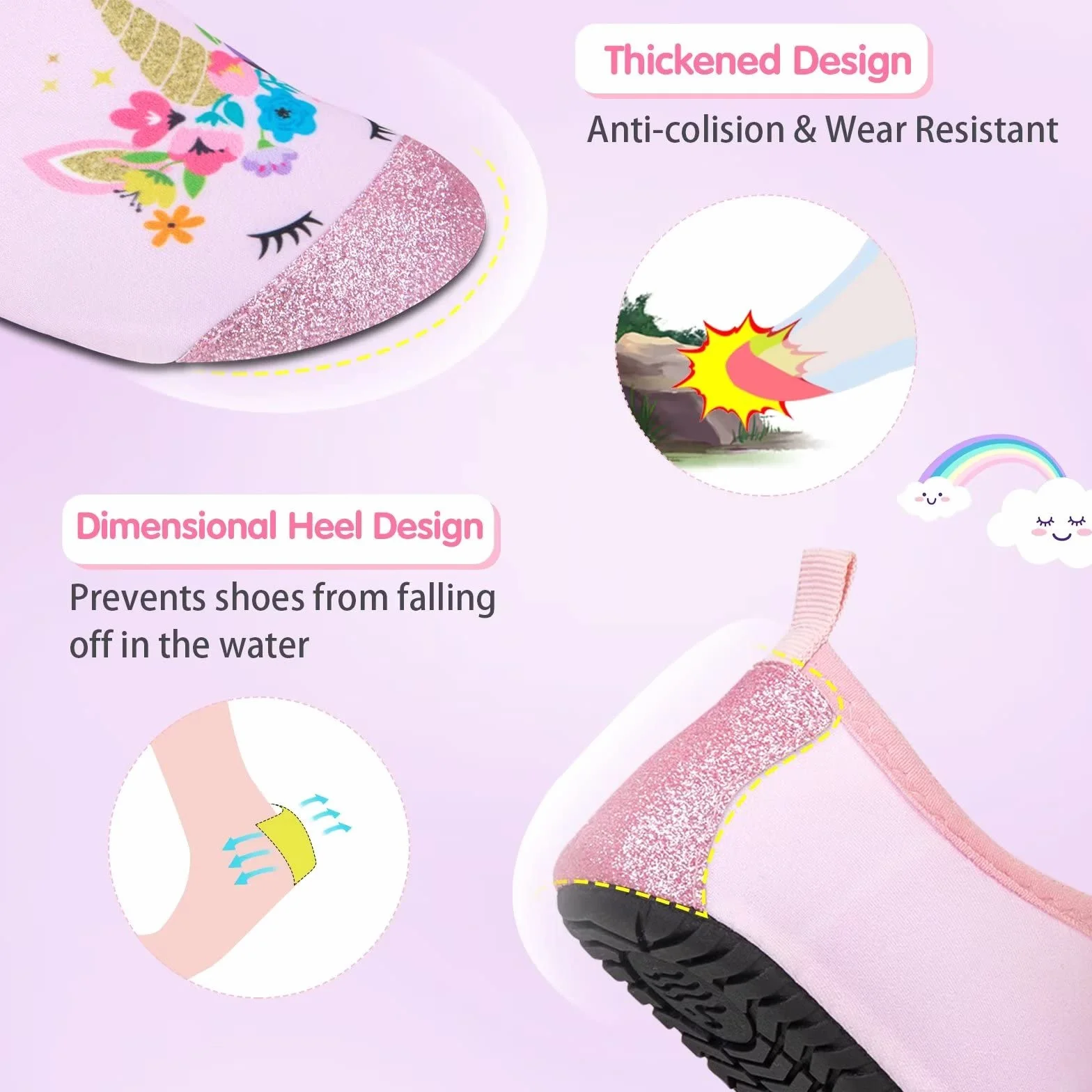 Scarpe da Bagno Bambini Asciugatura Rapida Scarpette da Surf Piscina Spiaggia