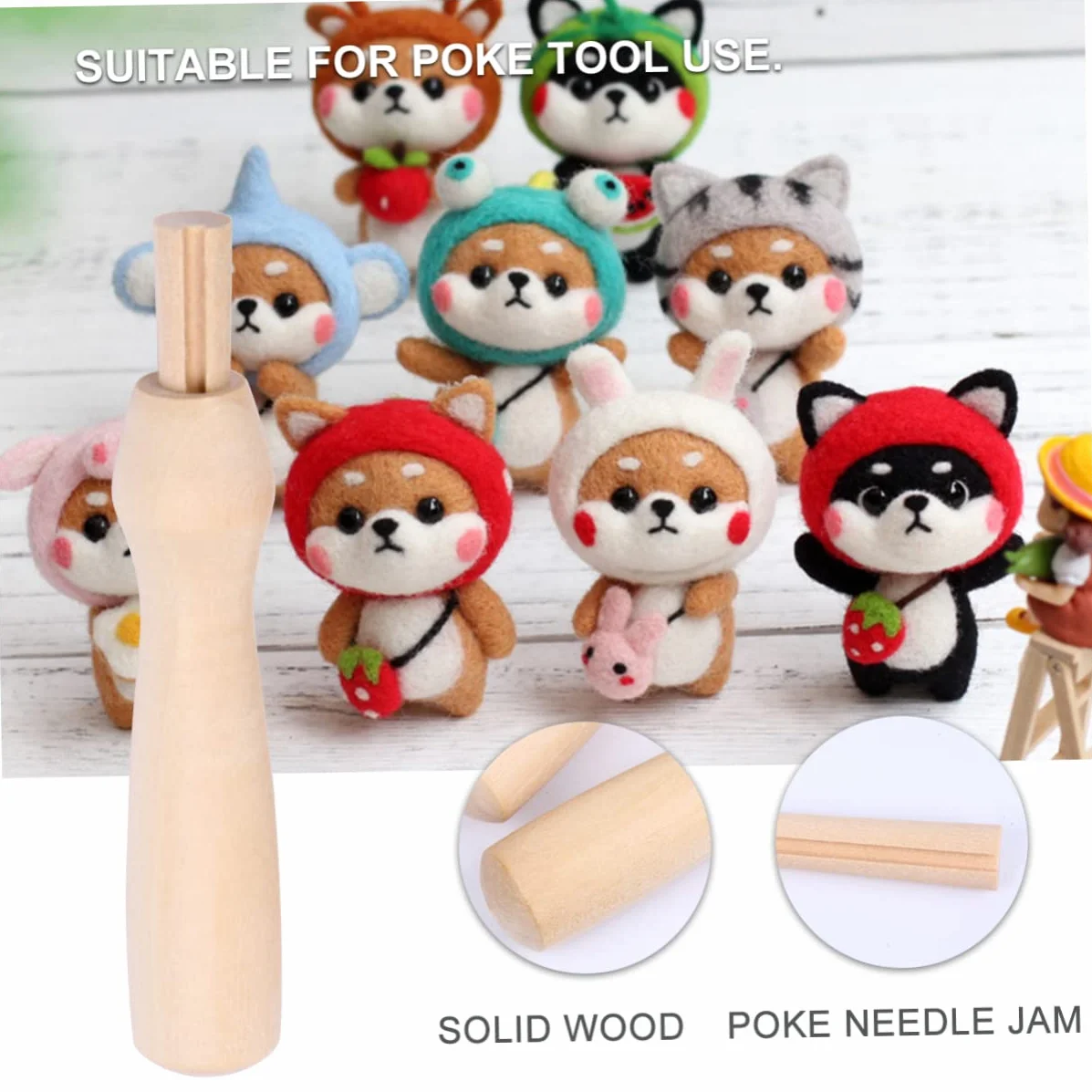 BELLIFFY Kit Di Attrezzi Per Infeltrimento Ad Ago 15 Pezzi Manico Di Legno Bambù