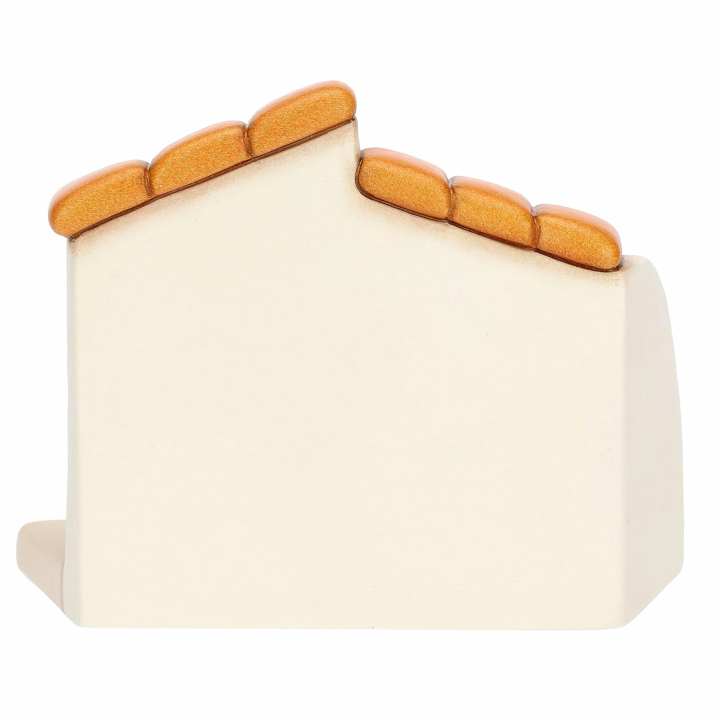 THUN - Bottega del Vino in Ceramica Decorata a Mano, Linea Presepe Classico, Decorazioni Natale Casa, Bottega 16x10x13 cm h; Botte 4.3x4.3x4.5 cm h