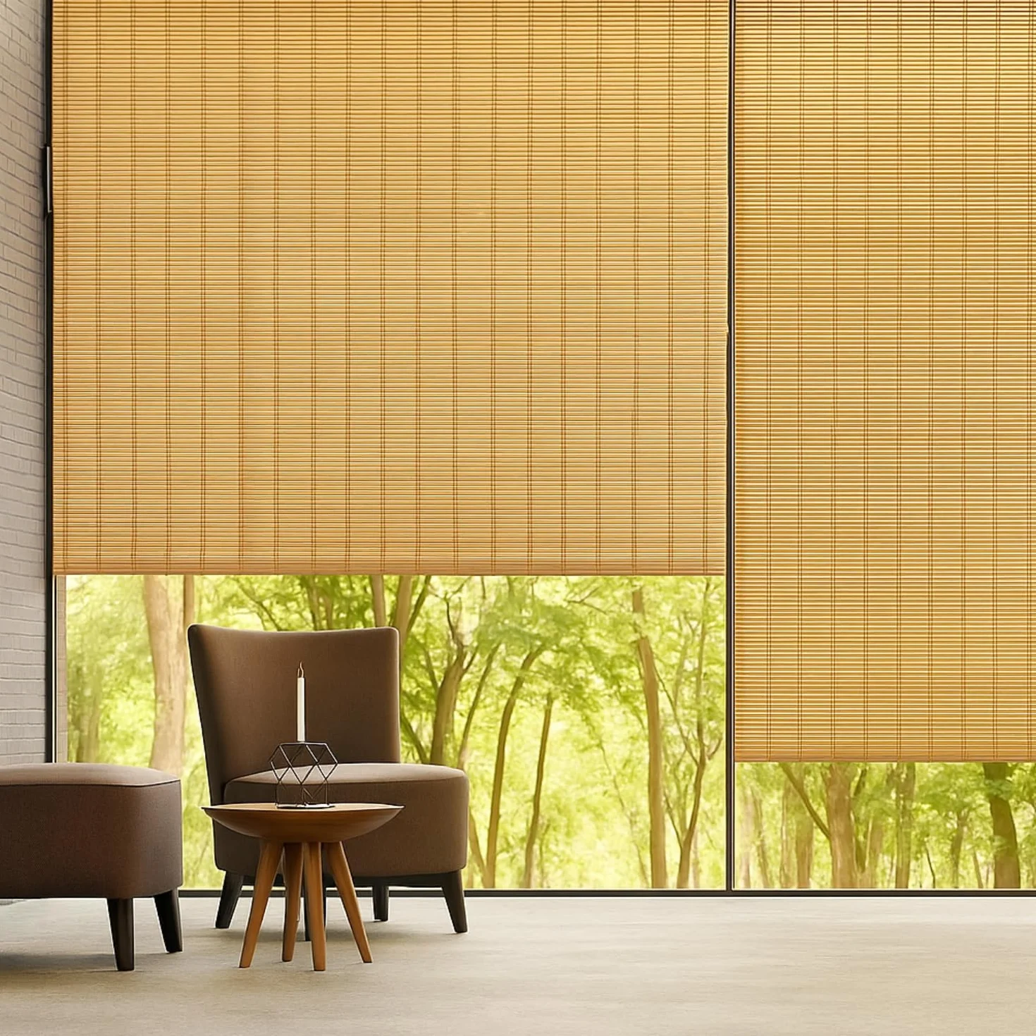 Virsus 1 Tapparella a rullo in Bambù Avvolgibile 6913, Tenda da sole in bamboo naturale colore Legno chiaro, arrotolamento carrucola per porte finestre Interni ed Esterni Varie Dimensioni (100x200 cm)