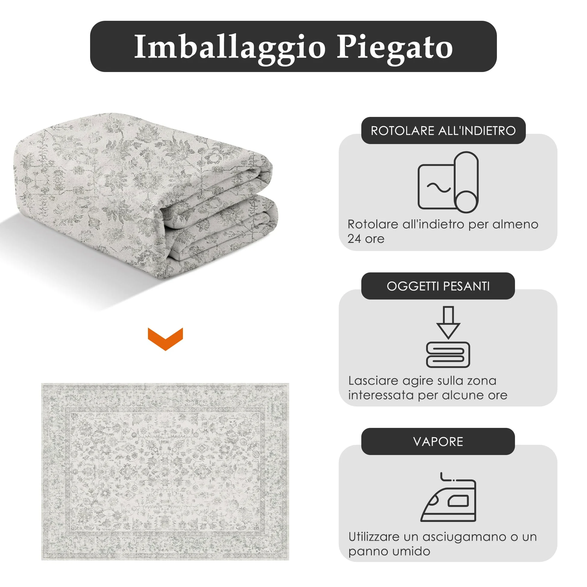 PureCozy Tappeto Salotto Grigio 200x300cm Tappeto Camera da Letto Lavabile Antiscivolo Grande Tappeti Sala Cameretta Soggiorno Ufficio Carpet Pelo Corto Morbido Rug