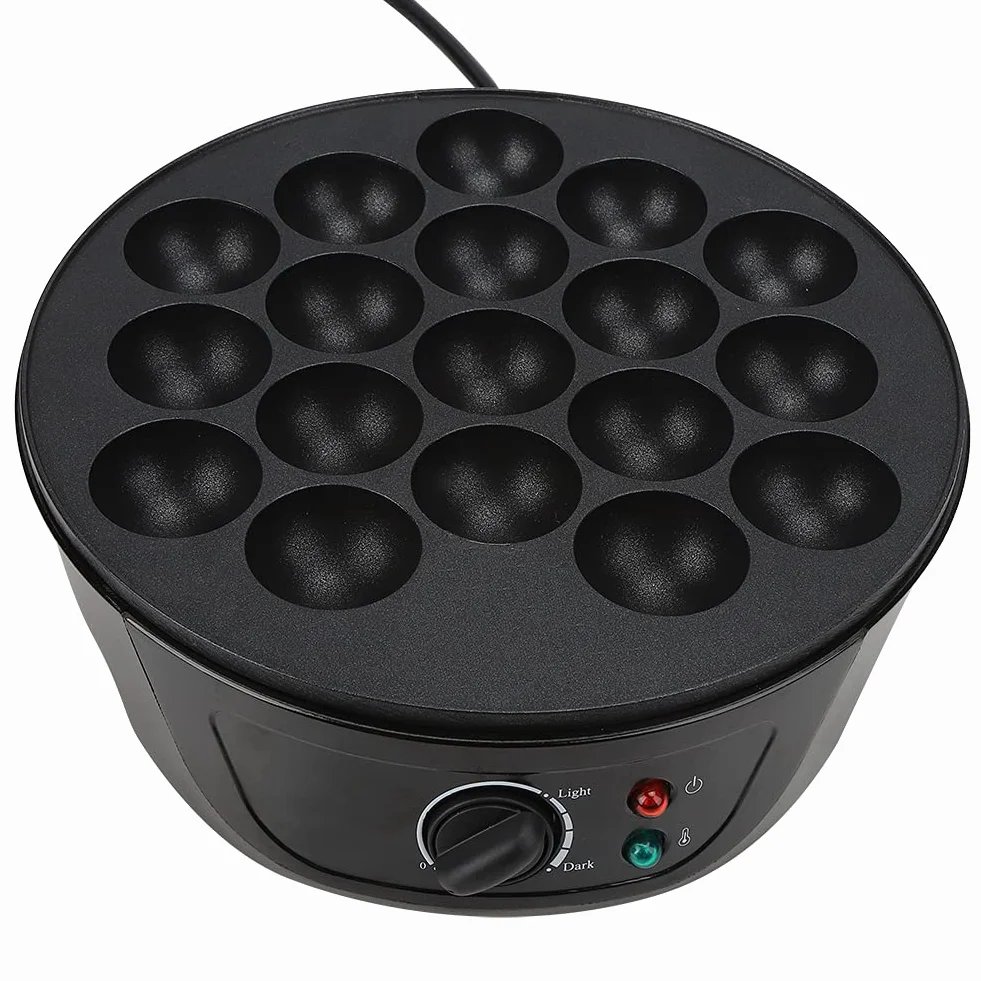 Macchina Elettrica per Takoyaki 18 Fori Antiaderente Piastra Giapponese 4cm