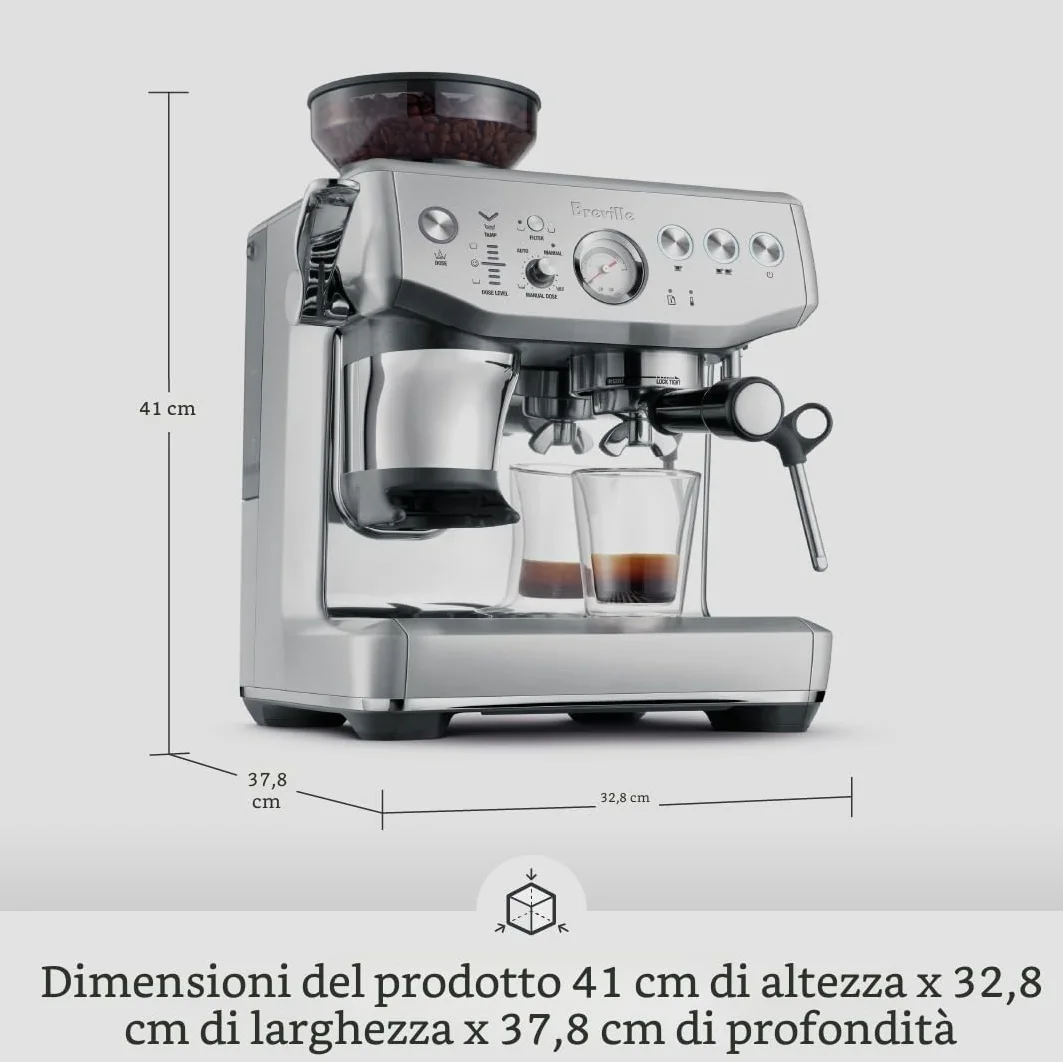 Breville Barista Express® Impress BES876BSS - Macchina da caffè in acciaio INOX spazzolato