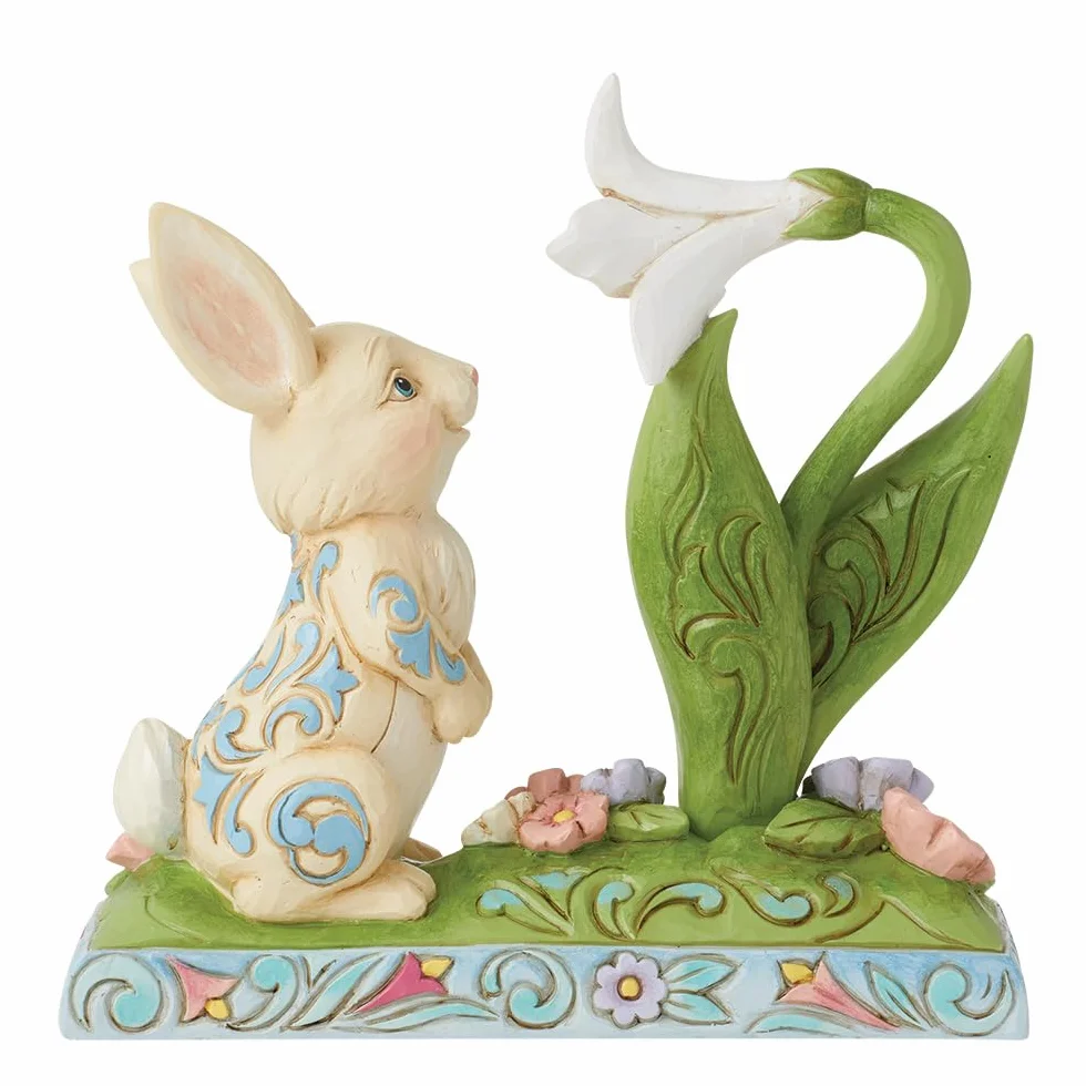 Enesco Heartwood Creek by Jim Shore - Statuetta di coniglietto con giglio