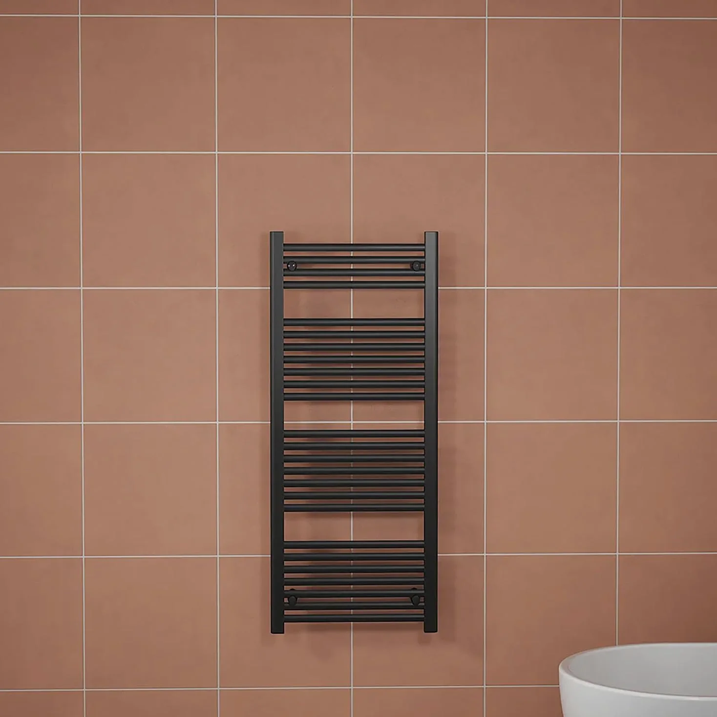 Parama Termoarredo scaldasalviette Idraulico 1200x450 Nero Opaco interasse 400 | Antares