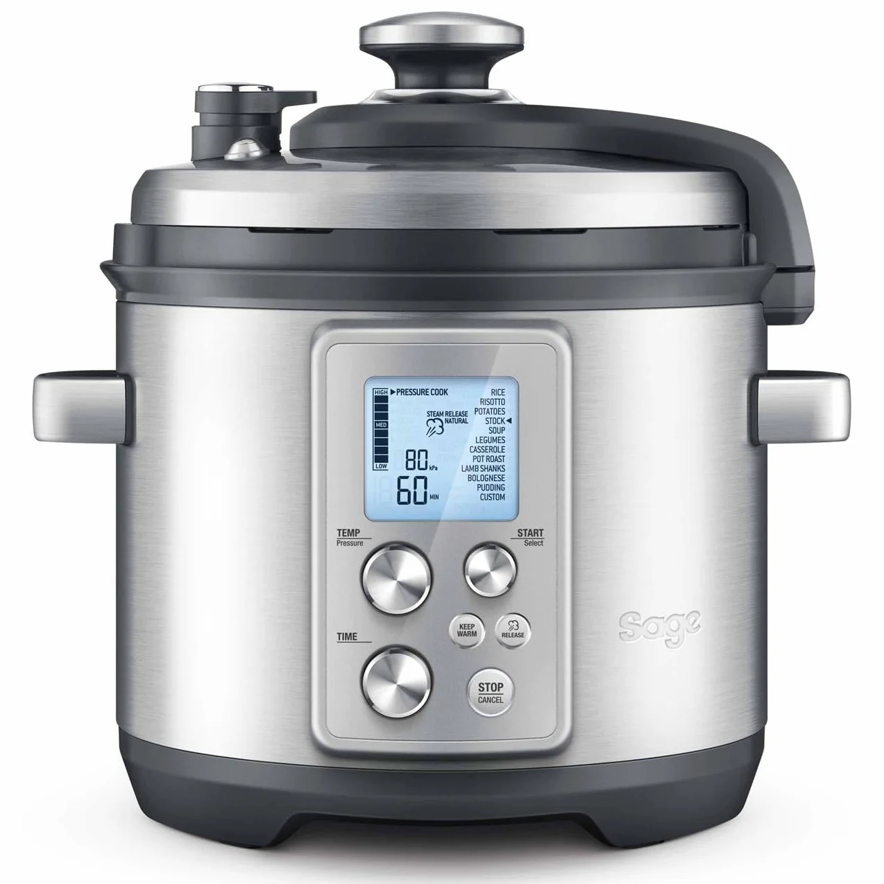 Sage - The Fast Slow Pro - Cuocere a Pressione, Cuocere a Fuoco Lento, Saltare, Cuocere a Vapore, Stufare, Fare il Risotto, Acciaio Inox Spazzolato