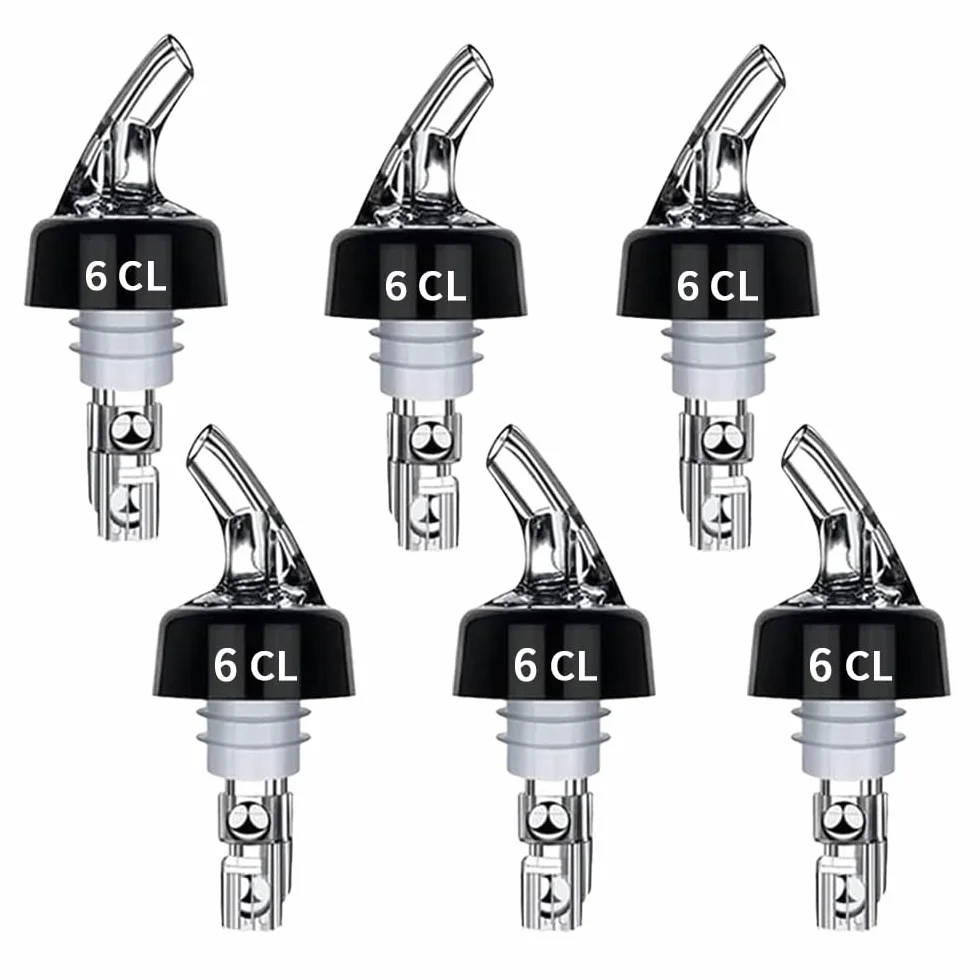 Dosatore per bar 6 beccucci da 6 cl, porzionatore automatico per bottiglie cocktail in plastica