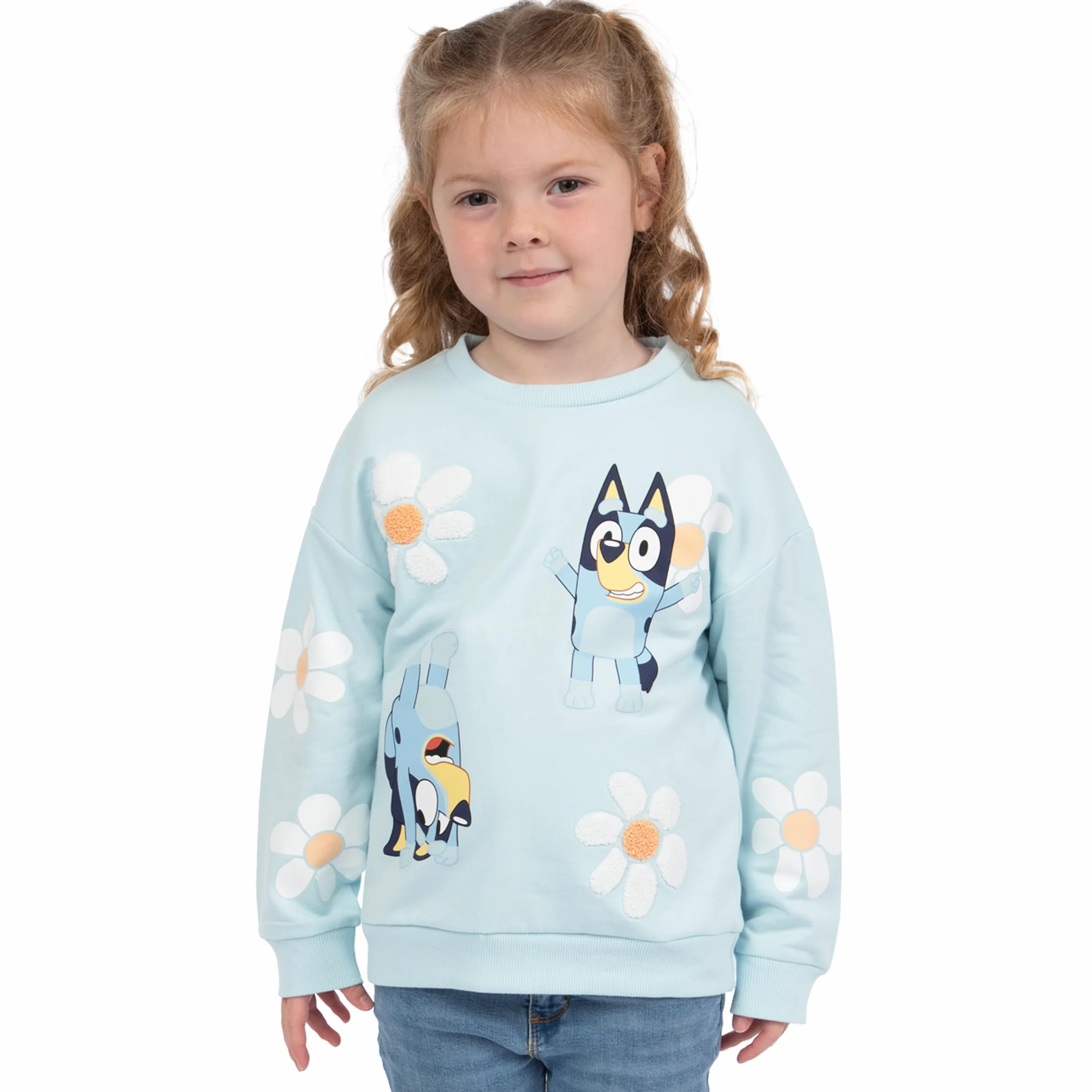 BlueY Felpa Bambina | Felpe Ragazza Cotone | Maglione Bambina Fiore