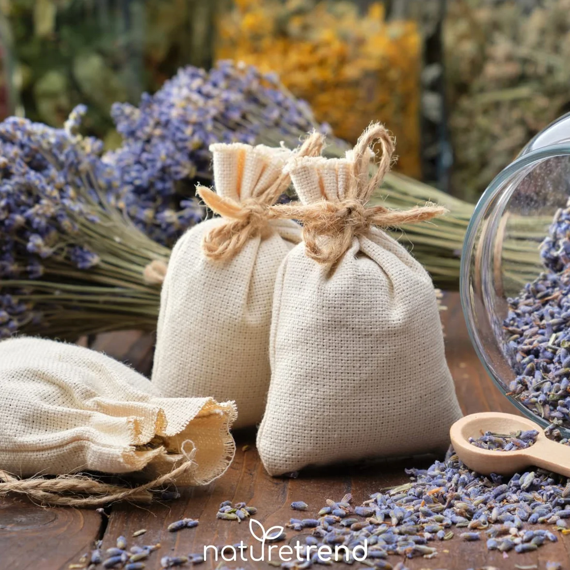naturetrend Fiori di lavanda essiccati, 1 kg – lavanda francese della Provenza, nuovo raccolto, profumo intenso e bluastro, per cuscini profumati, profumo potpourri