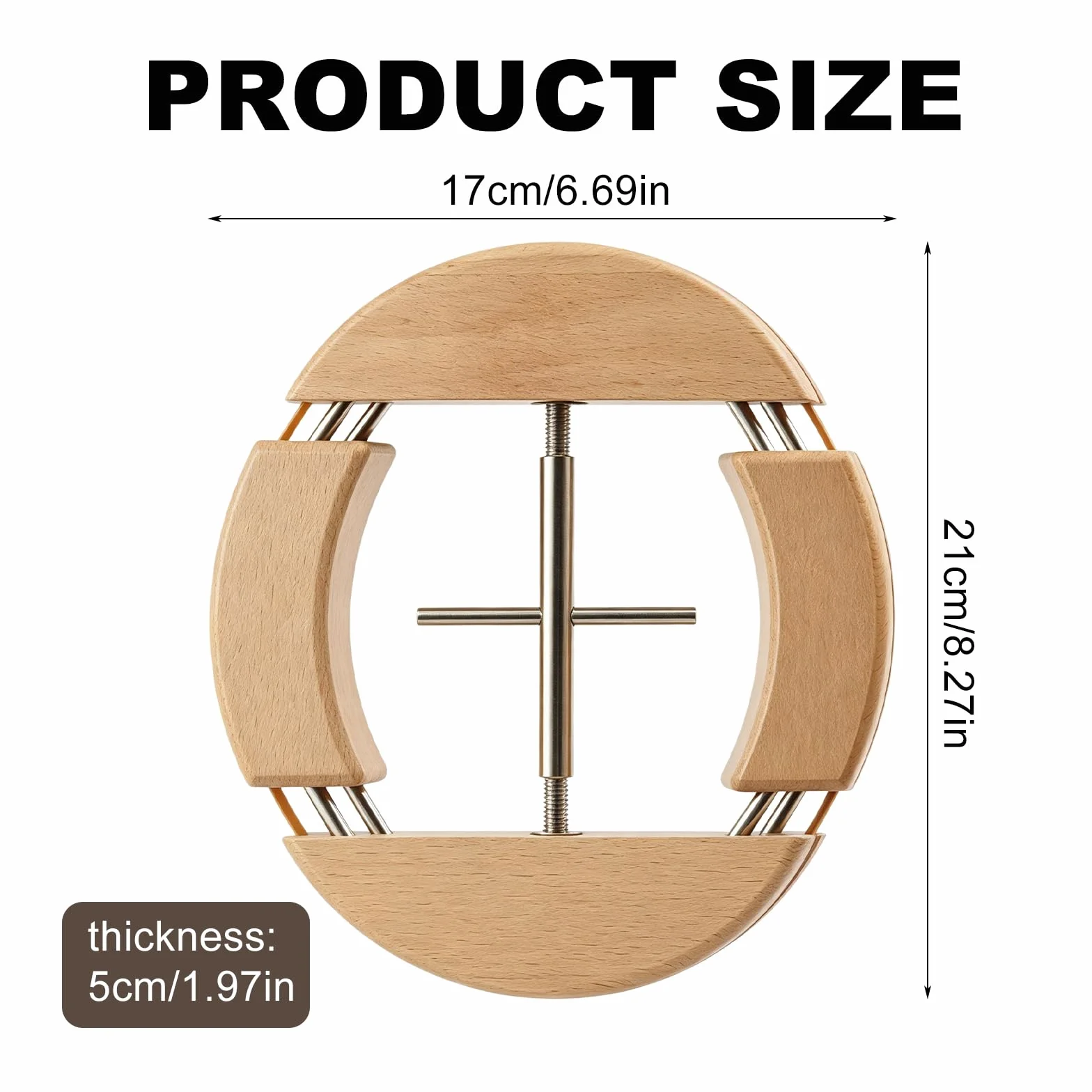 BORDEAG Estensore per cappelli, 4 vie, in legno, con manico, per dimensioni da 54 cm a 66 cm, per cappelli da cowboy, fedora, berretti da baseball, cappelli in feltro e cappelli di paglia, cappuccio