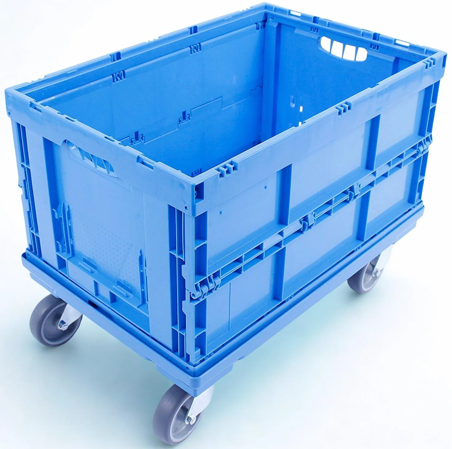 Carrello trasportabile 300 kg 4 ruote girevoli Made in Germany TÜV blu