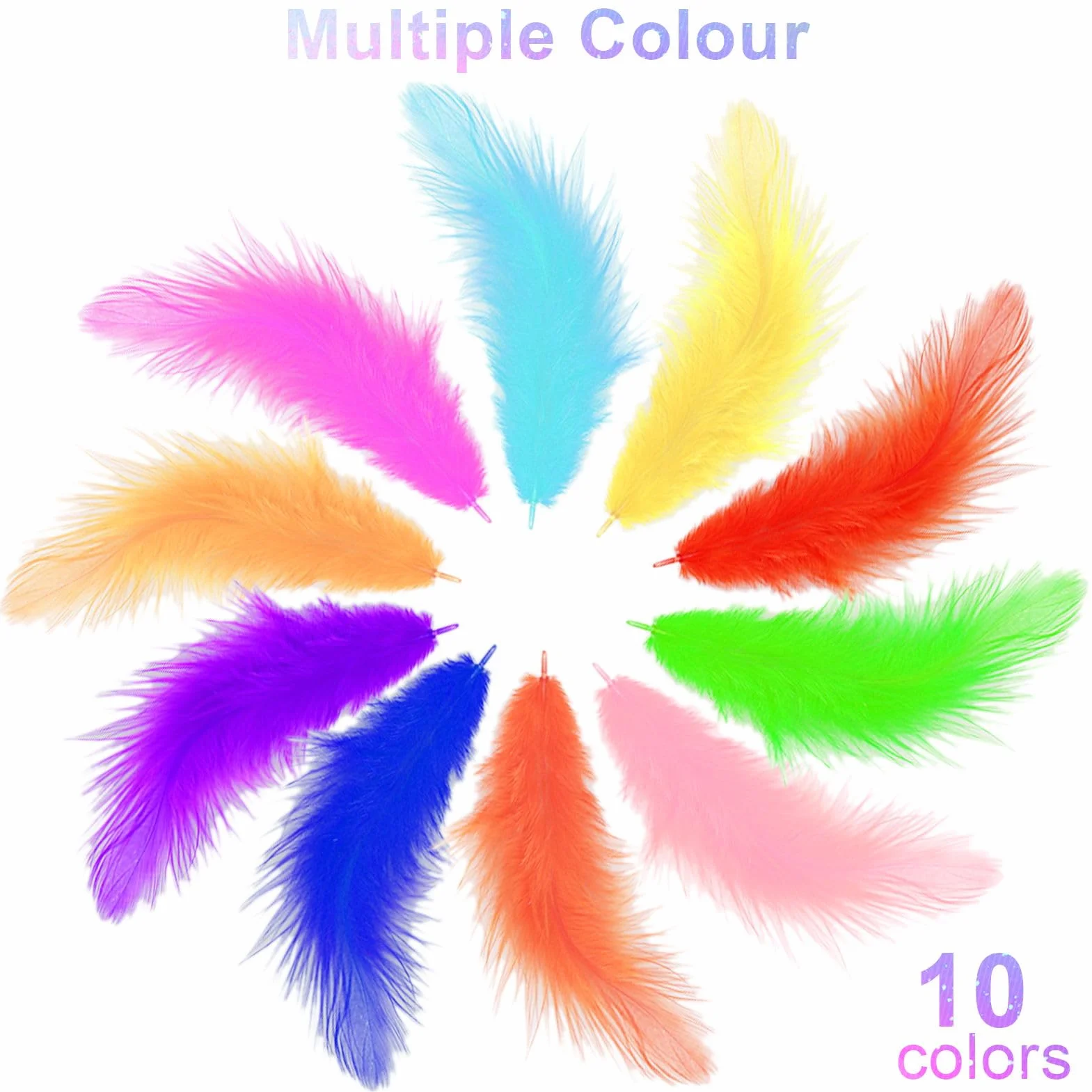 100 Piume d'Oca Colorate per Artigianato e Decorazioni Fai da Te
