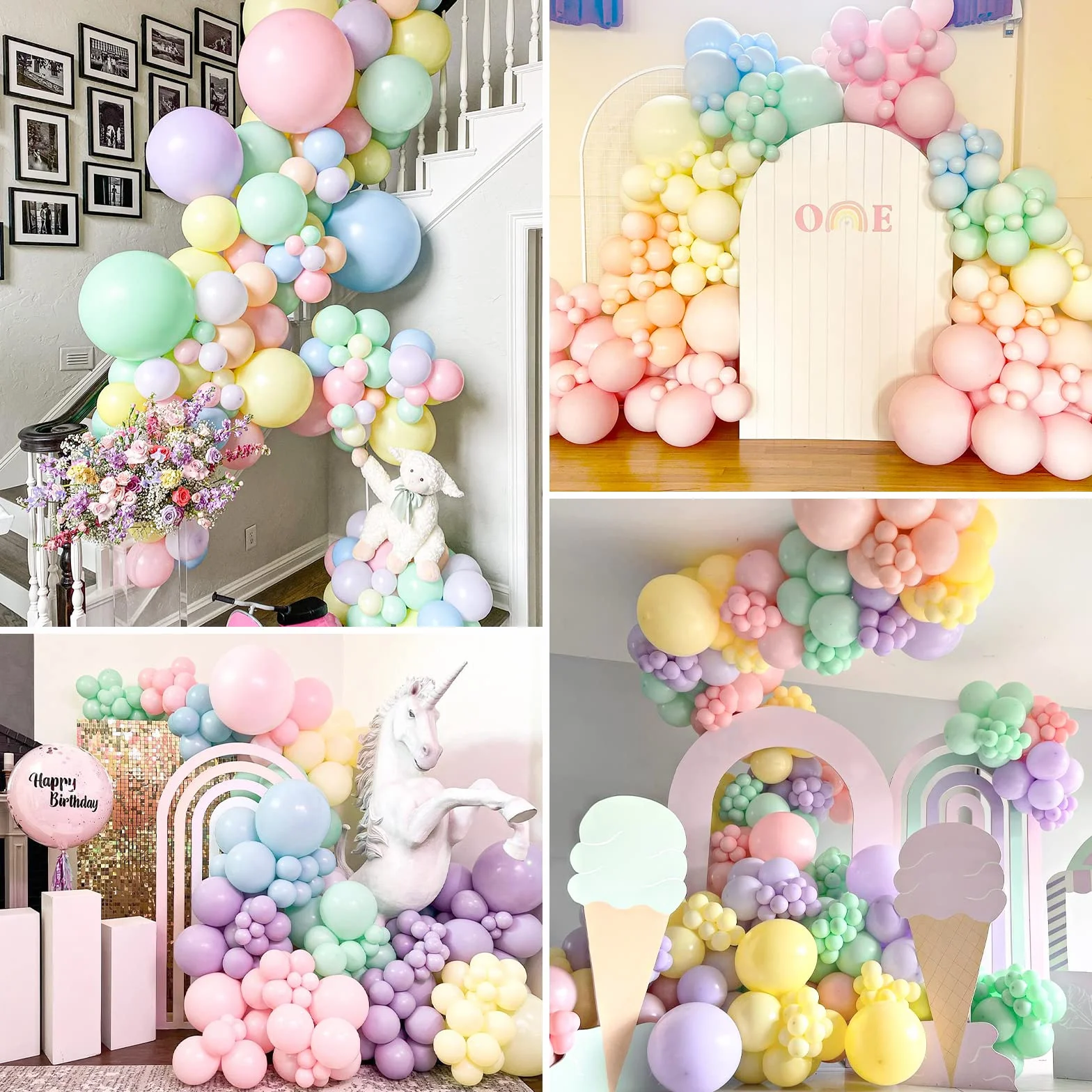 30 Pezzi Palloncini Pastello lattice Colorati Pastello 12 Pollici per Ragazze Donne Ragazzi Festa di Compleanno Matrimonio Baby Shower Rivelare il Genere Nuziale Carnevale Anniversario Decorazioni