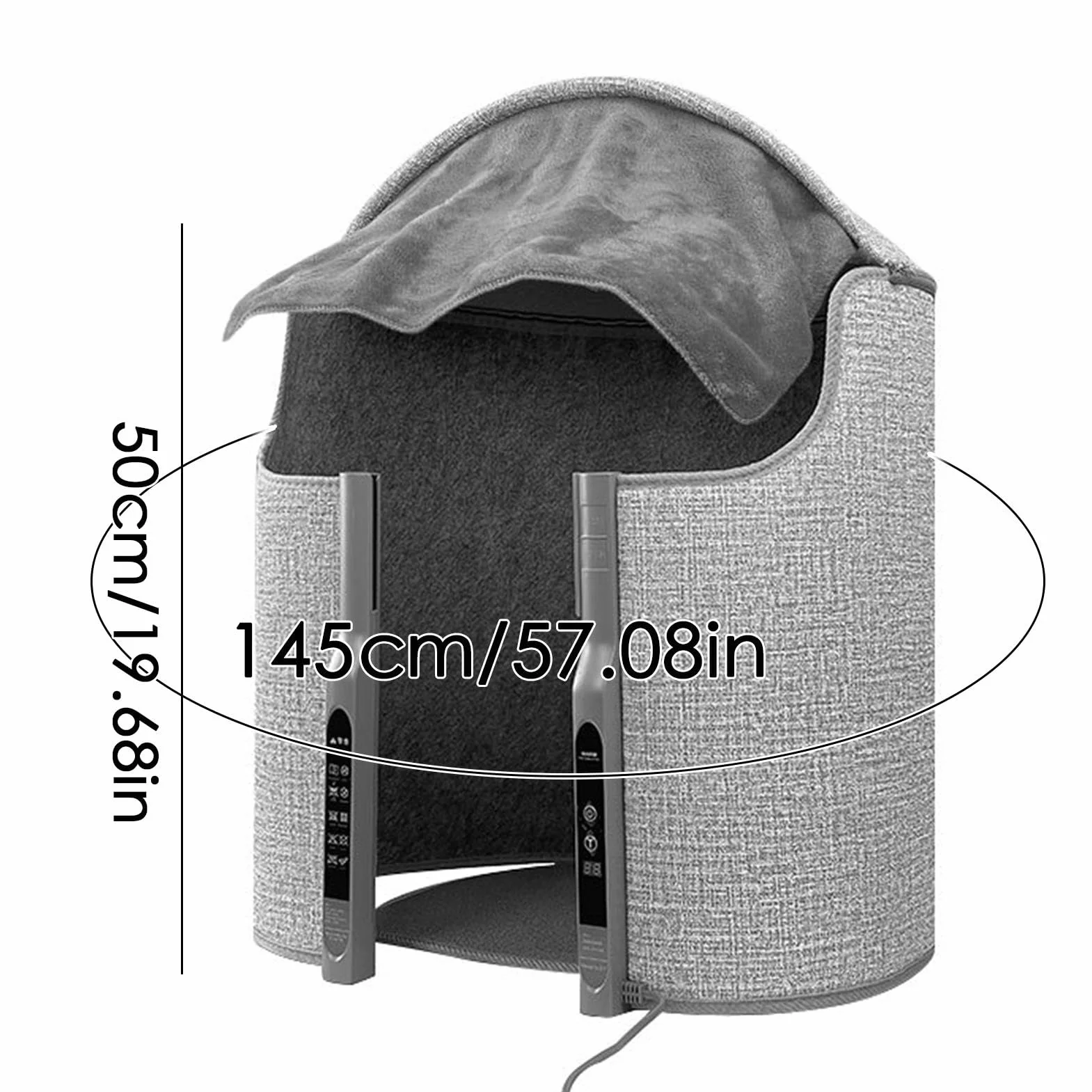 Riscaldatore a Infrarossi da Tavolo 170W Pieghevole 65°C