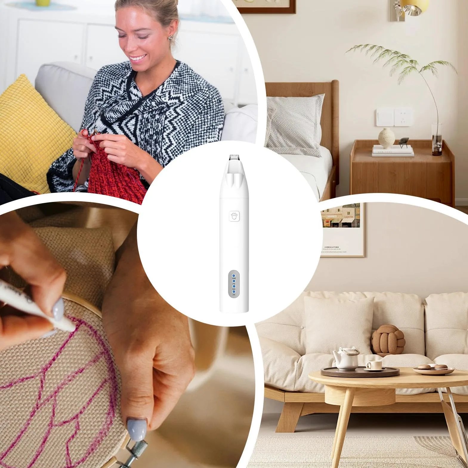 Dispositivo per La Eliminazione dei Ricami - Dispositivo Elettrico Ricaricabile USB per la Rimozione delle Cuciture e dei Punti - Sfilacciatore Elettrico | per Madri Professionisti