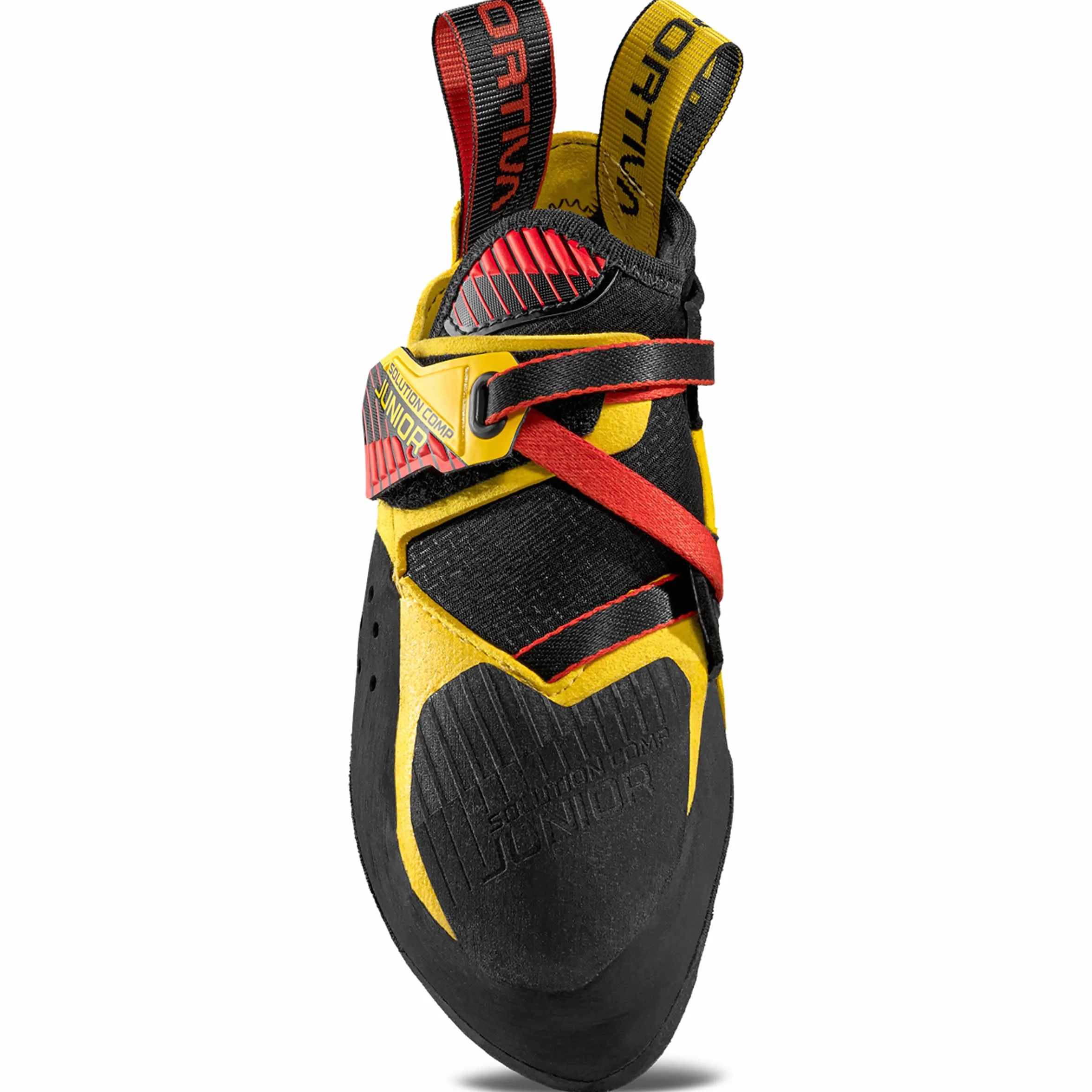 LA SPORTIVA Solution Comp JR Scarpe da Arrampicata Bambini, Yellow-Black, 35